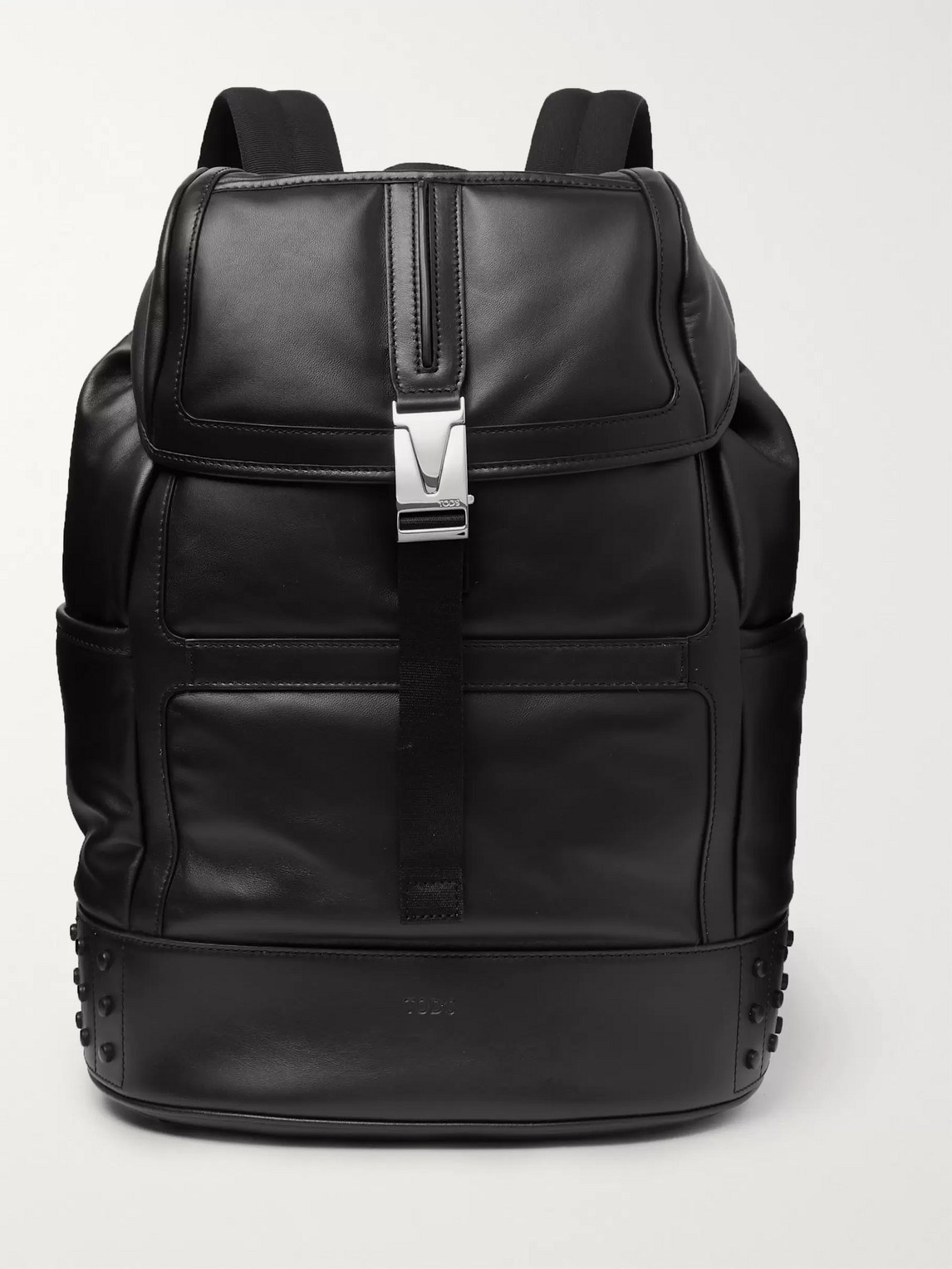 Tod's Backpack In Leather Medium In Black