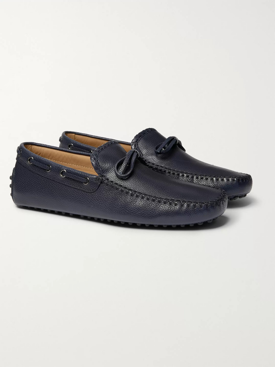 Tod's Gommino Full-grain Leather Driving Shoes In Blue