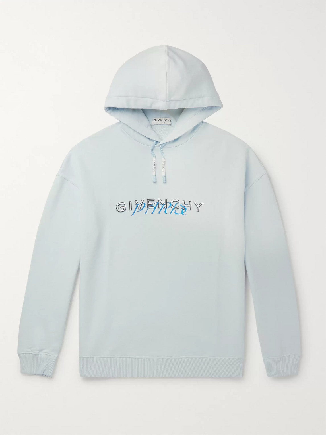 GIVENCHY LOGO-PRINT LOOPBACK COTTON-JERSEY HOODIE