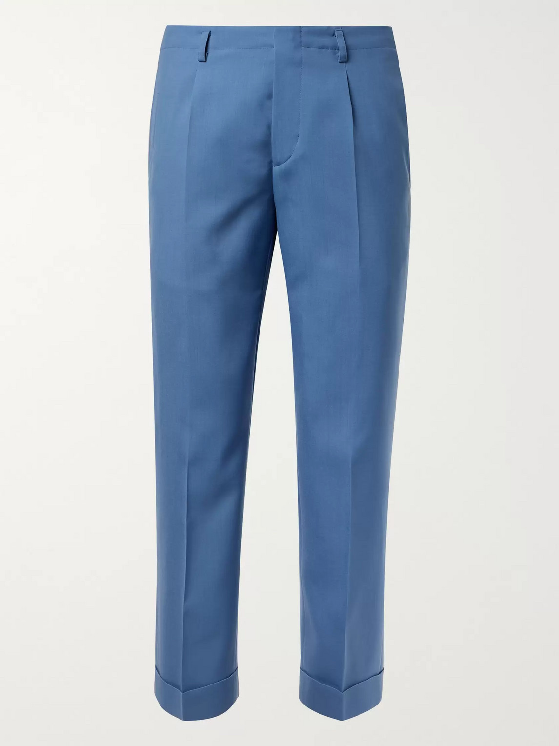 GIVENCHY CROPPED PLEATED WOOL SUIT TROUSERS