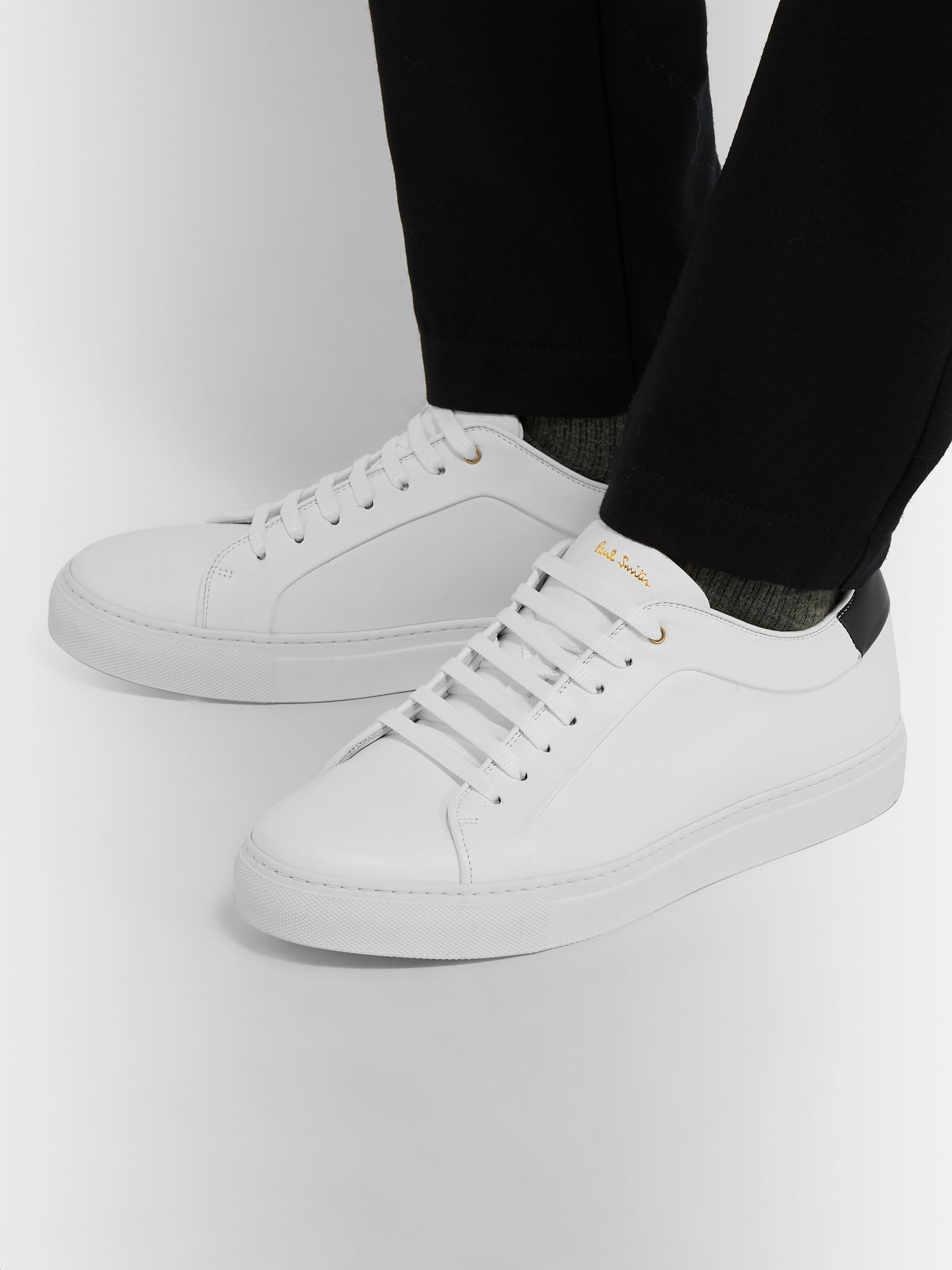 White Basso Leather Sneakers | Paul 