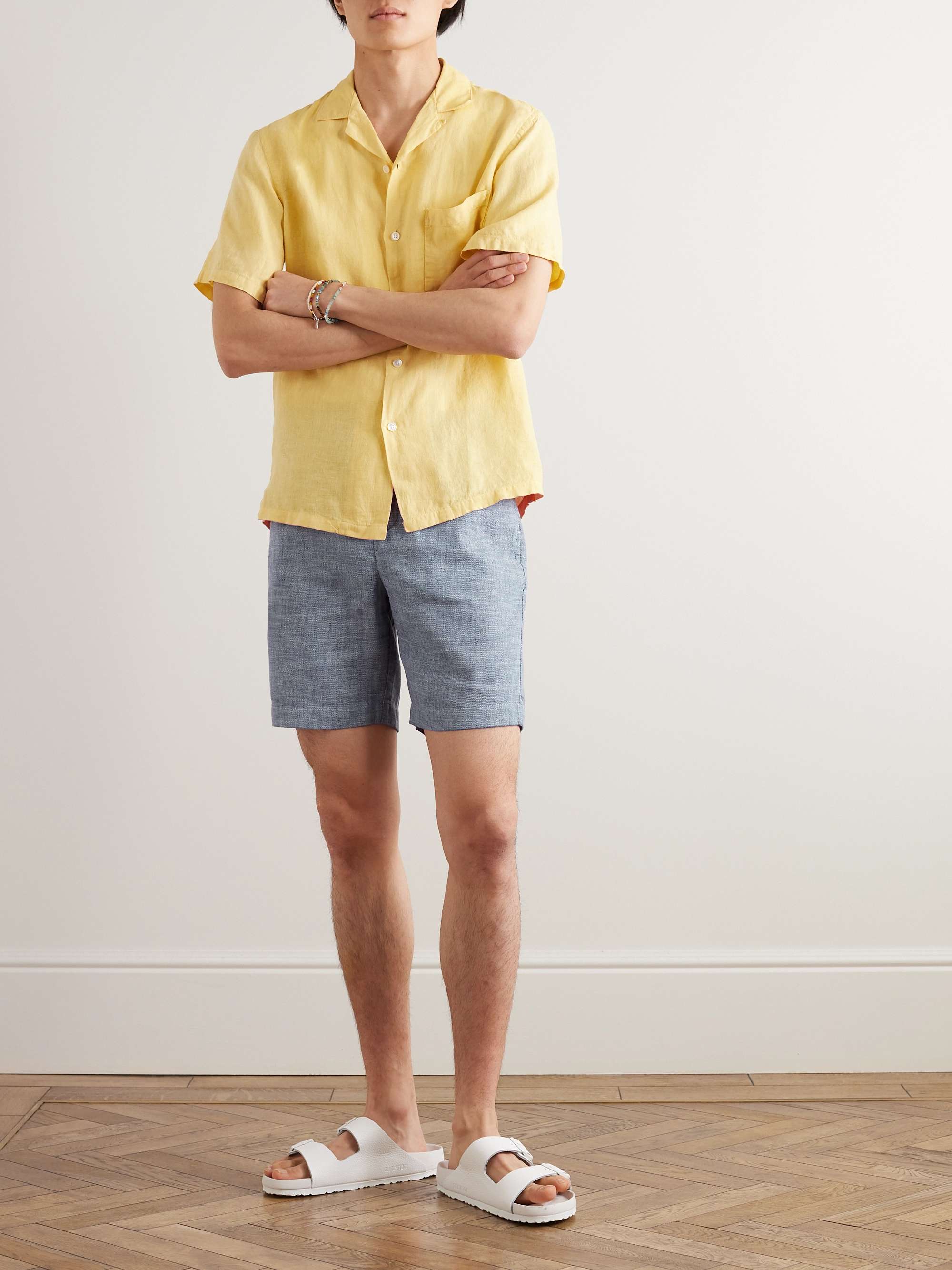 FRESCOBOL CARIOCA Felipe Slim-Fit Linen and Cotton-Blend Drawstring Shorts
