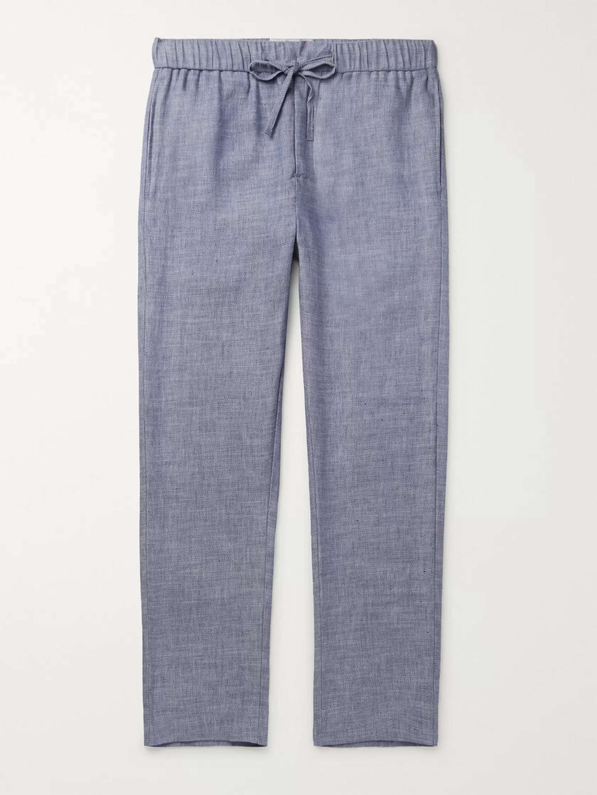 FRESCOBOL CARIOCA Linen and Cotton-Blend Drawstring Trousers