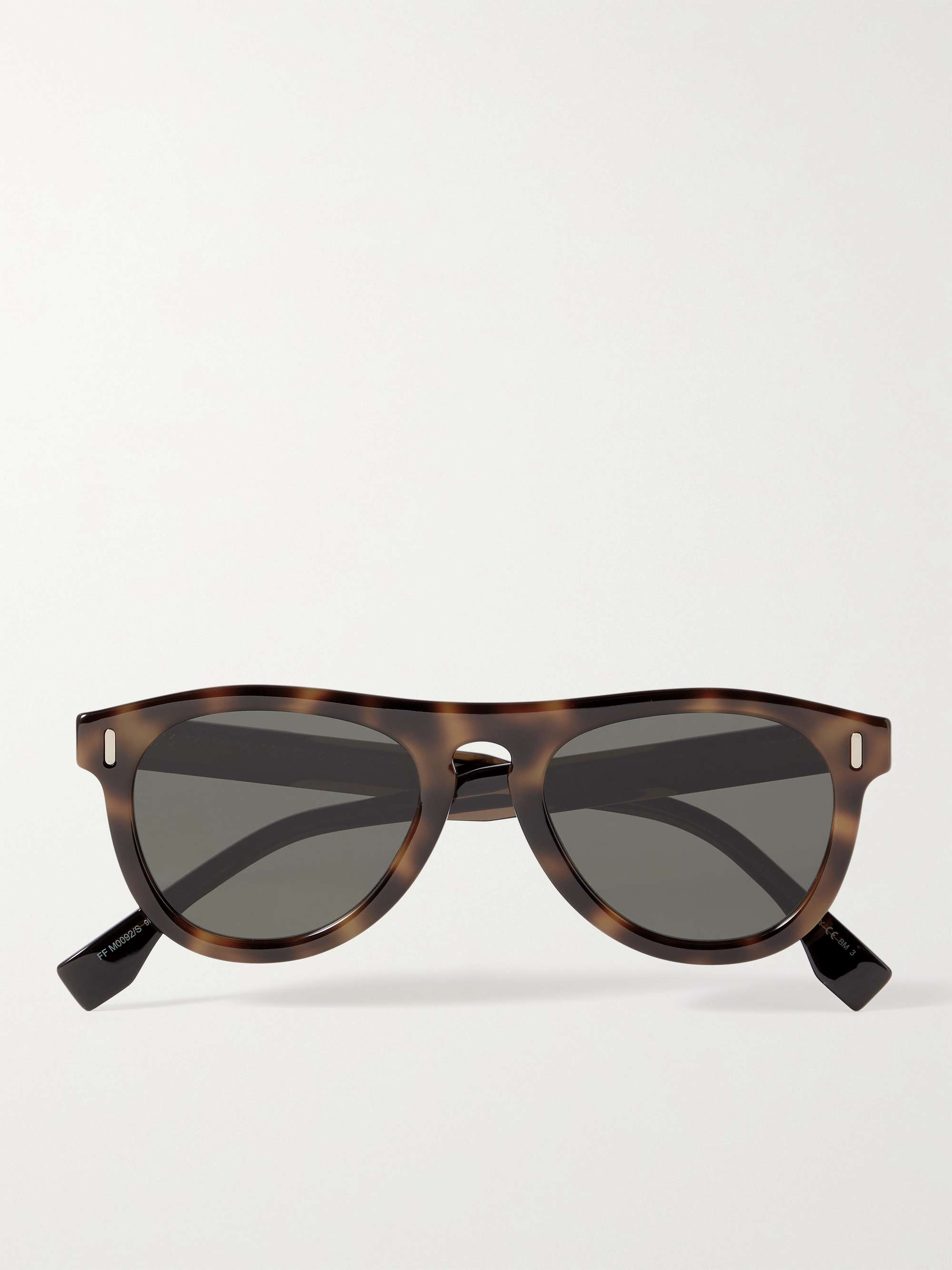 FENDI Round-Frame Tortoiseshell Acetate Sunglasses