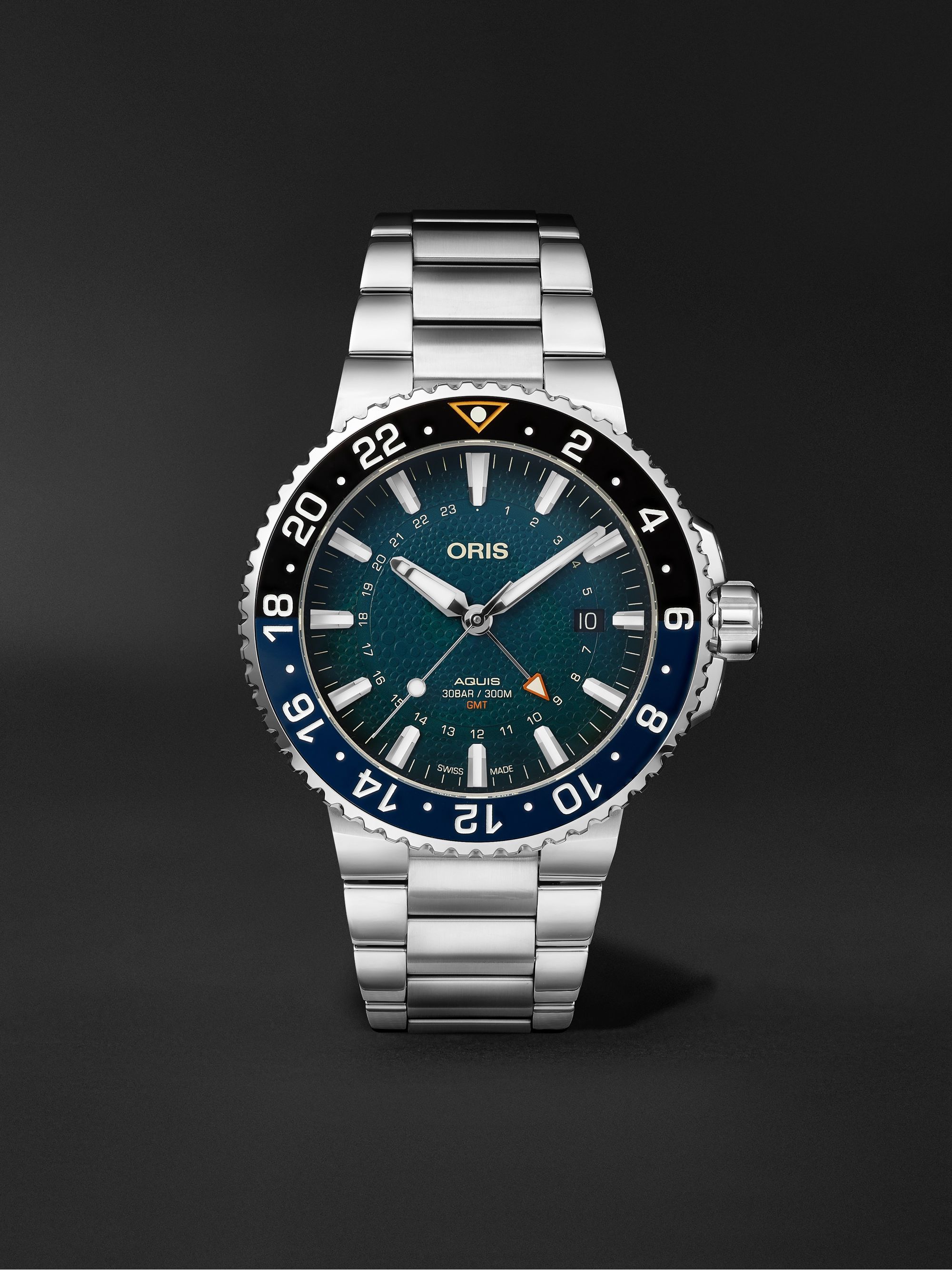 ORIS Aquis Whale Shark Limited Edition Automatic 43.5mm Stainless Steel Watch, Ref. No. 01 798 7754 4175-Set