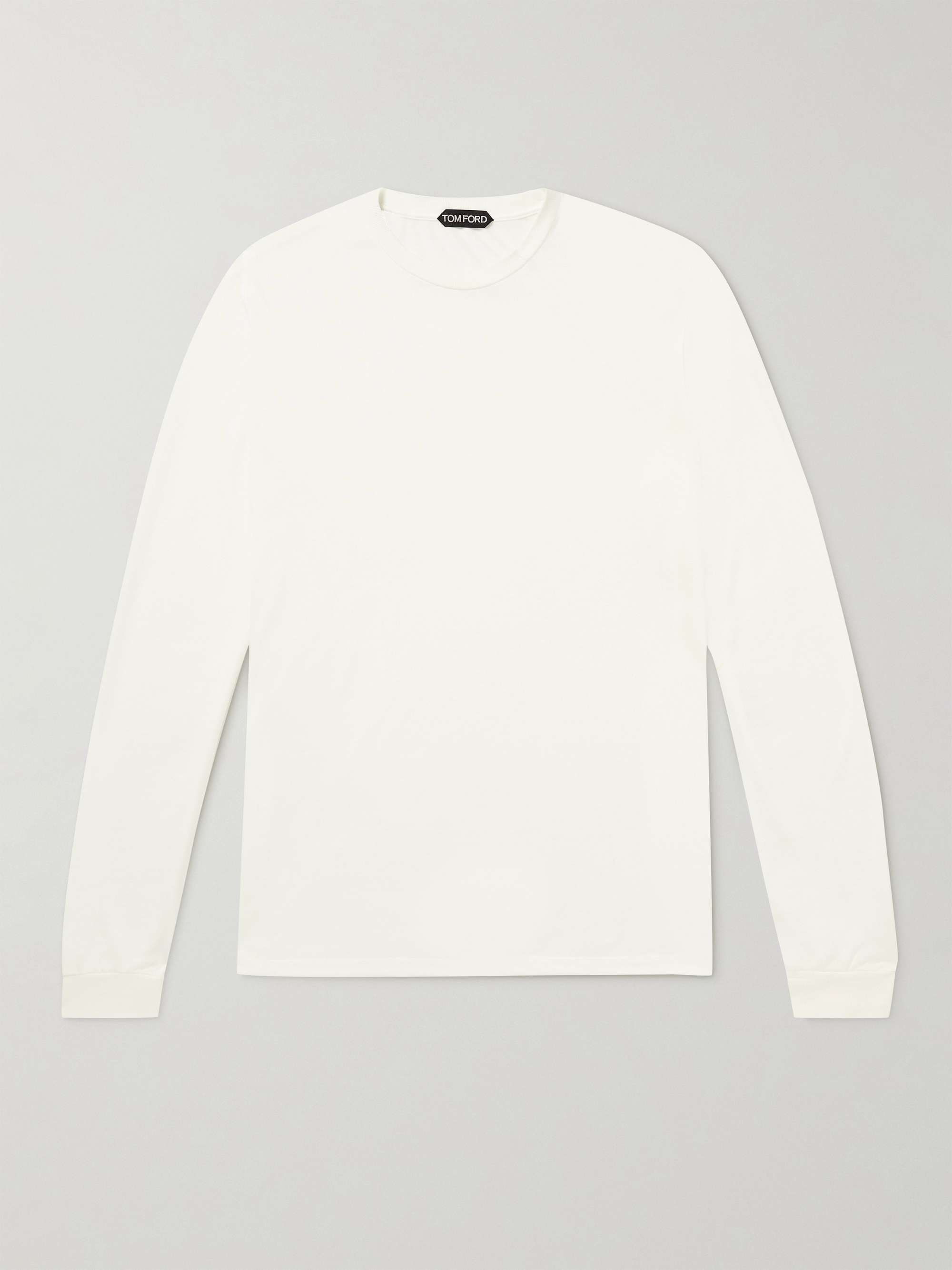 White Lyocell and Cotton-Blend T-Shirt | TOM FORD | MR PORTER