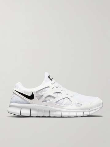 NIKE Free Run 2 Rubber and Suede-Trimmed Mesh Running Sneakers