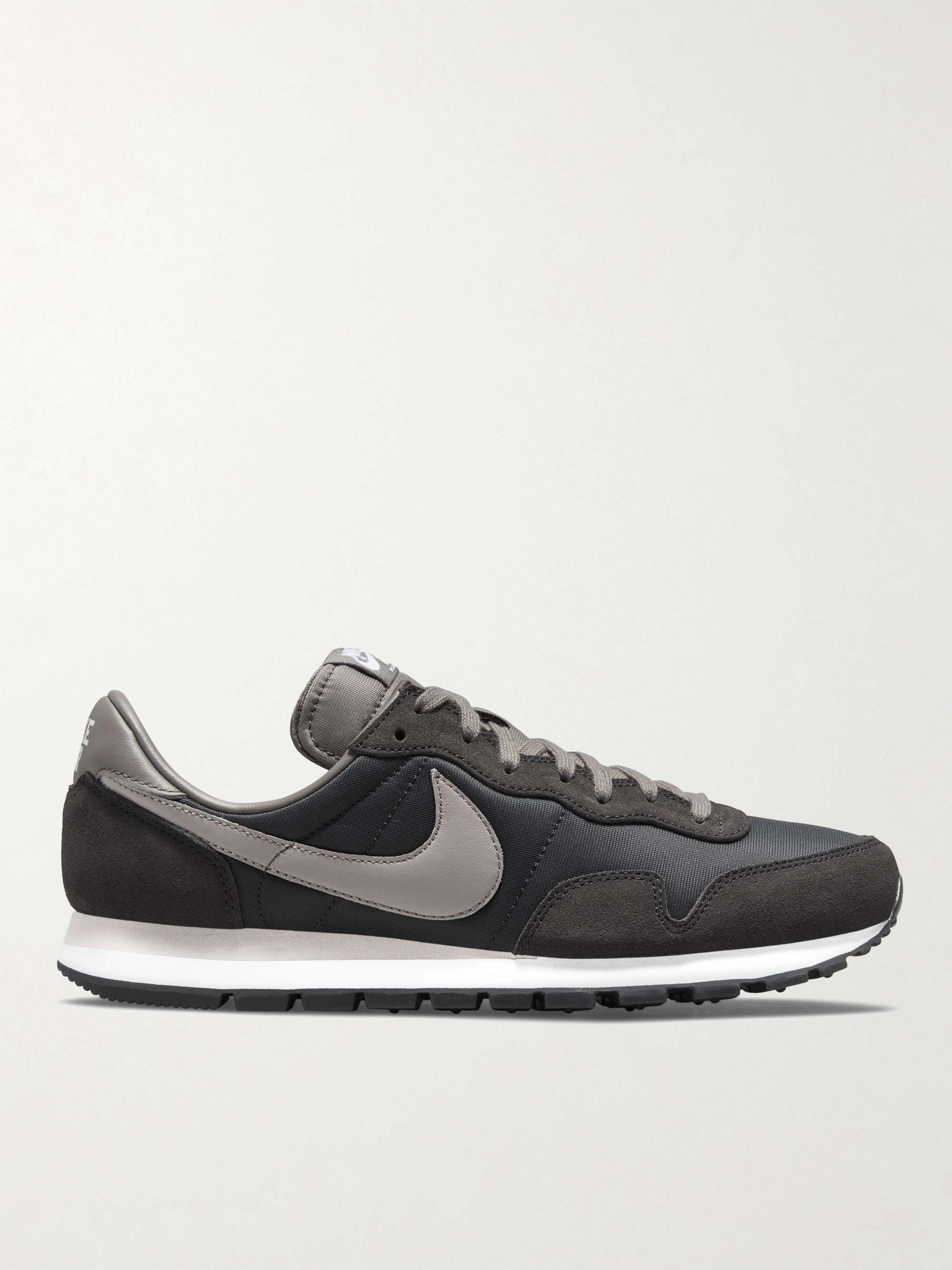 Air Pegasus 83 Leather-Trimmed Suede and Shell Sneakers