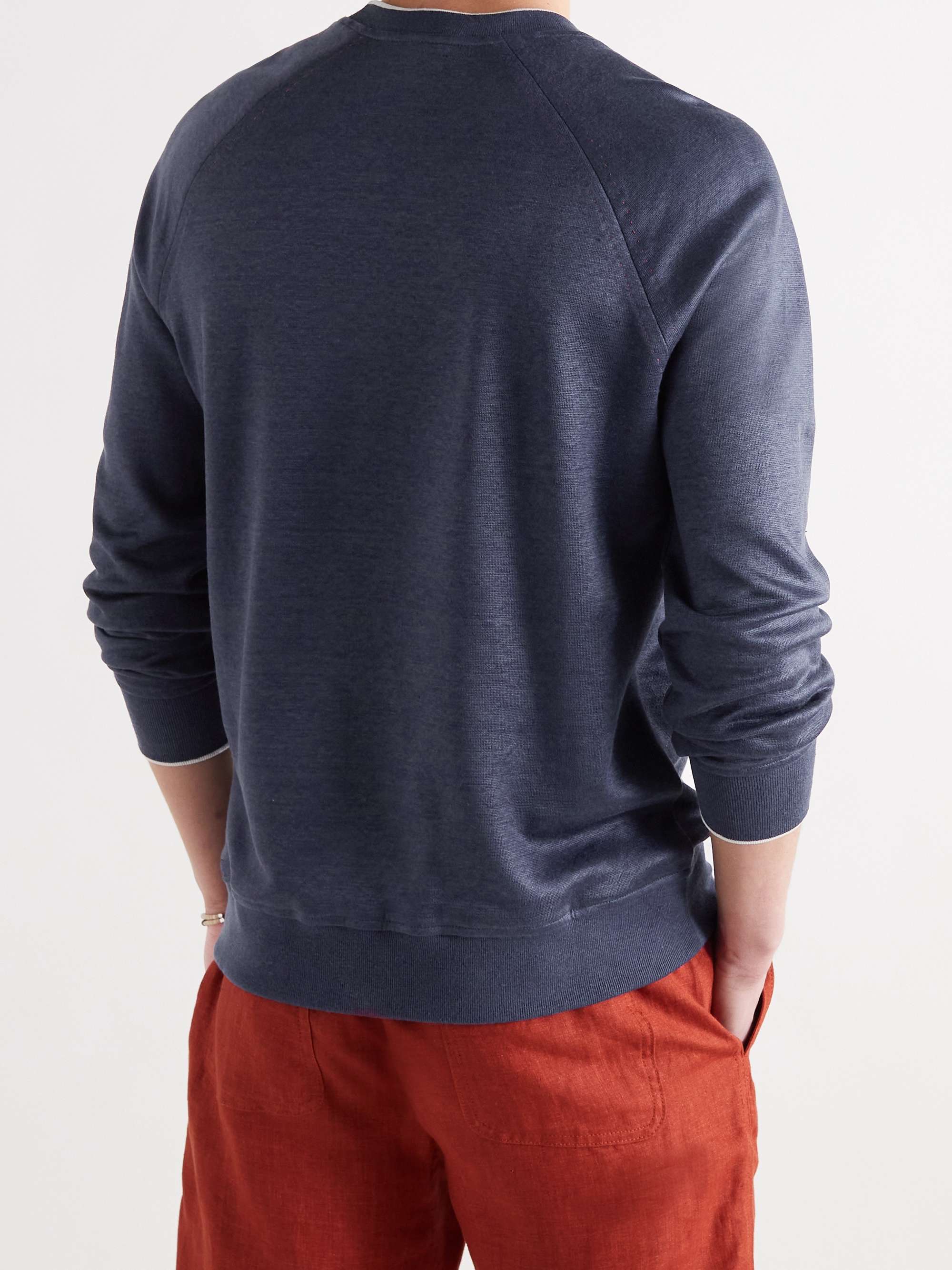 LORO PIANA Drysdale Linen-Blend Jersey Sweatshirt