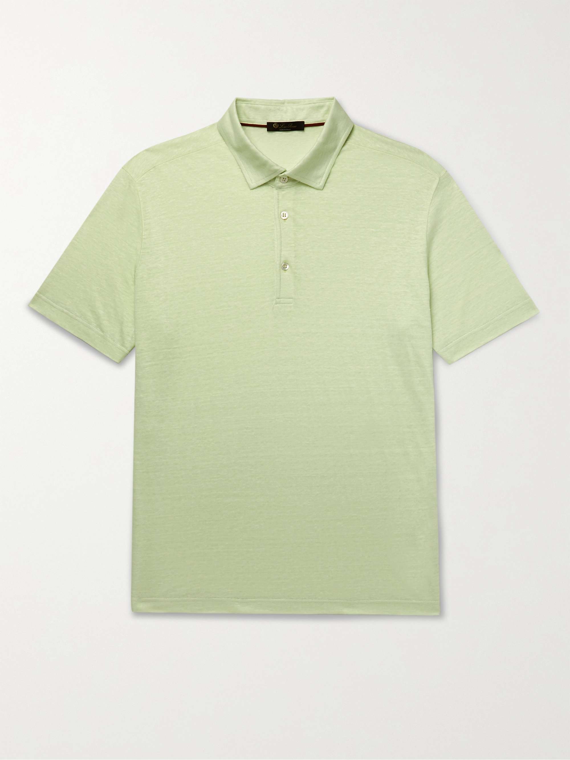 LORO PIANA Linen-Jersey Polo Shirt