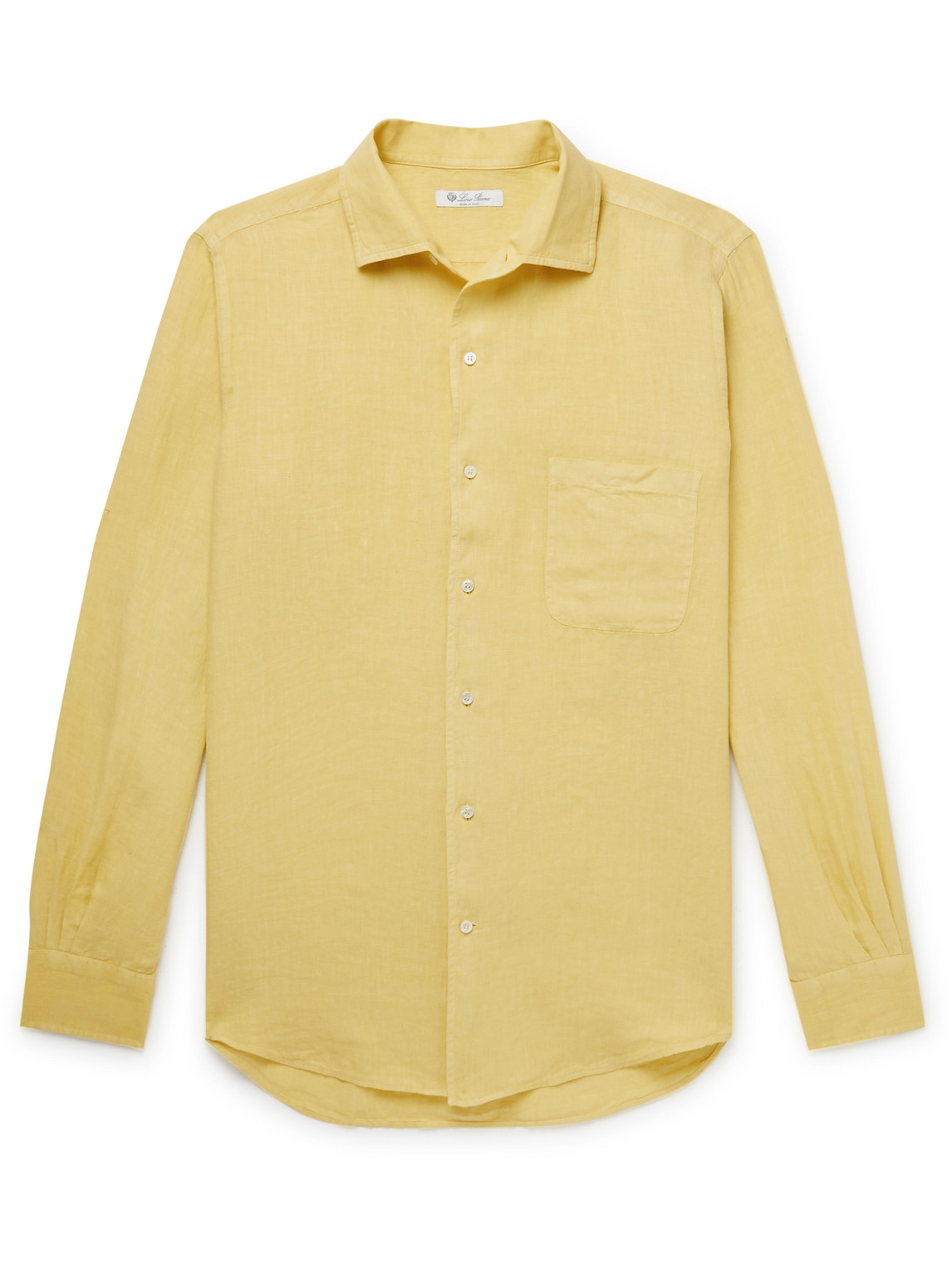 Loro Piana Linen Shirt In Yellow