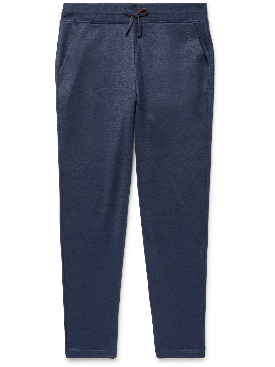 Tapered Stretch Linen-Blend Sweatpants