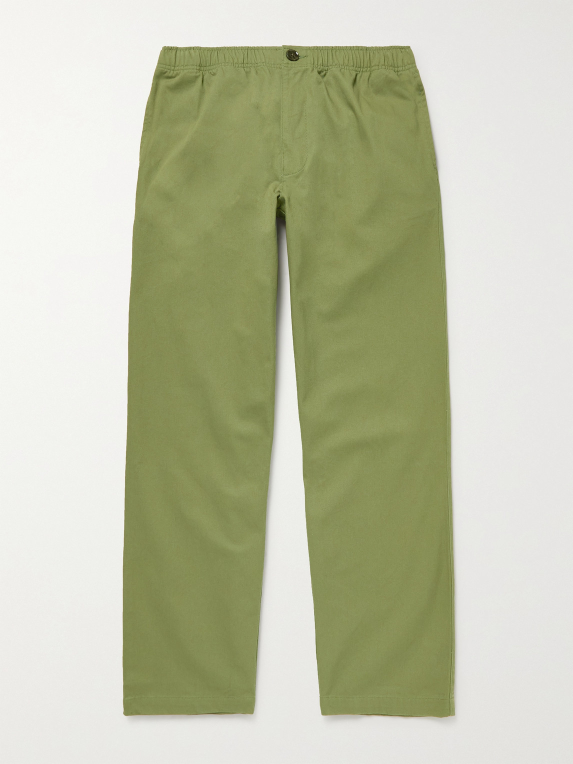 Adsum Bank Cotton-twill Trousers In Green