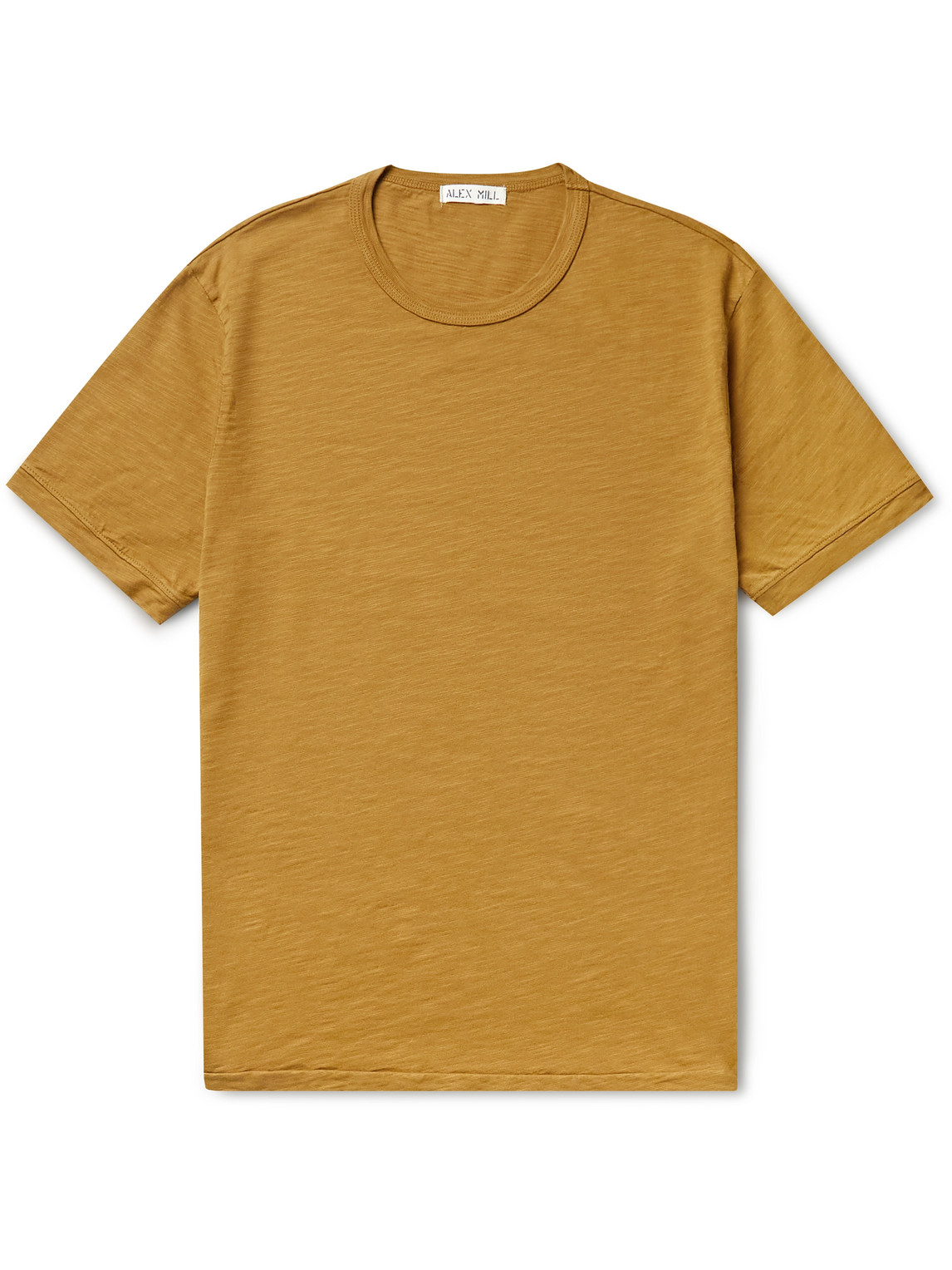 Alex Mill Standard Slim-fit Slub Cotton-jersey T-shirt In Yellow