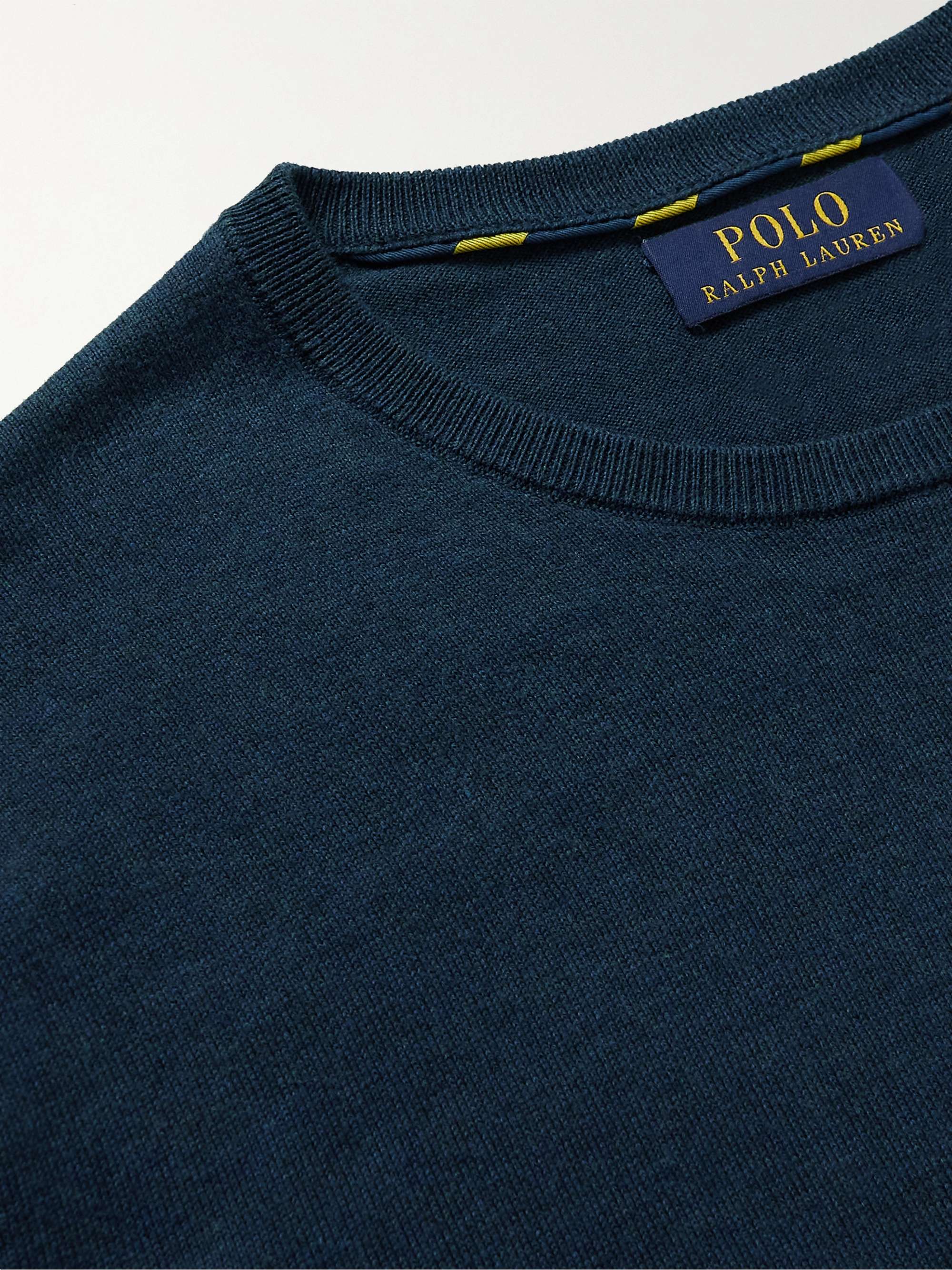 POLO RALPH LAUREN Logo-Embroidered Pima Cotton Sweater