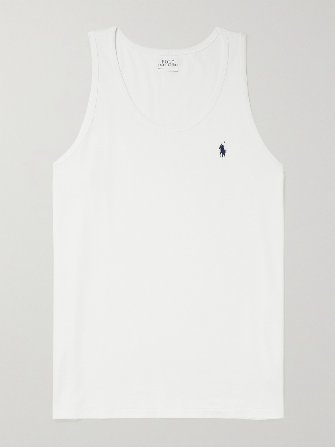 POLO RALPH LAUREN LOGO-EMBROIDERED COTTON-JERSEY TANK TOP
