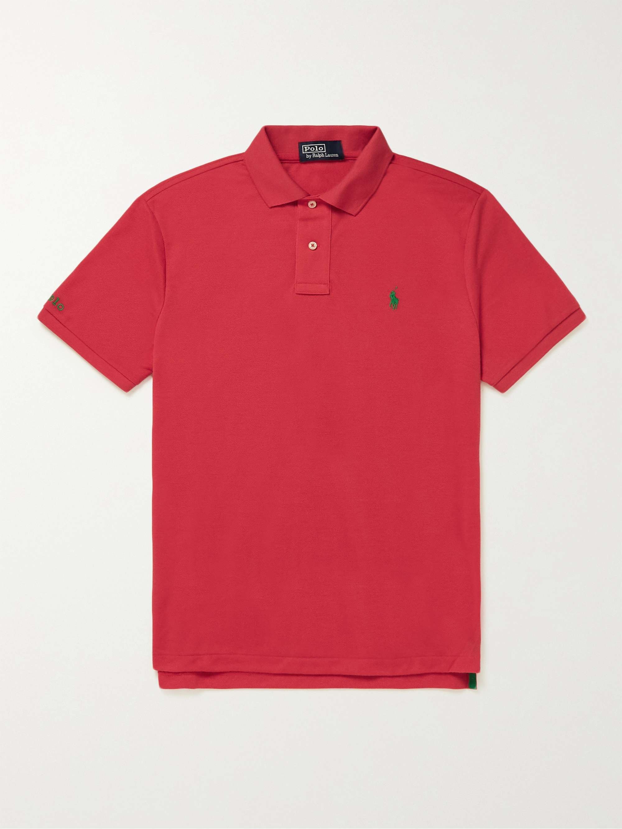 POLO RALPH LAUREN Earth Slim-Fit Logo-Embroidered Recycled Piqué Polo Shirt