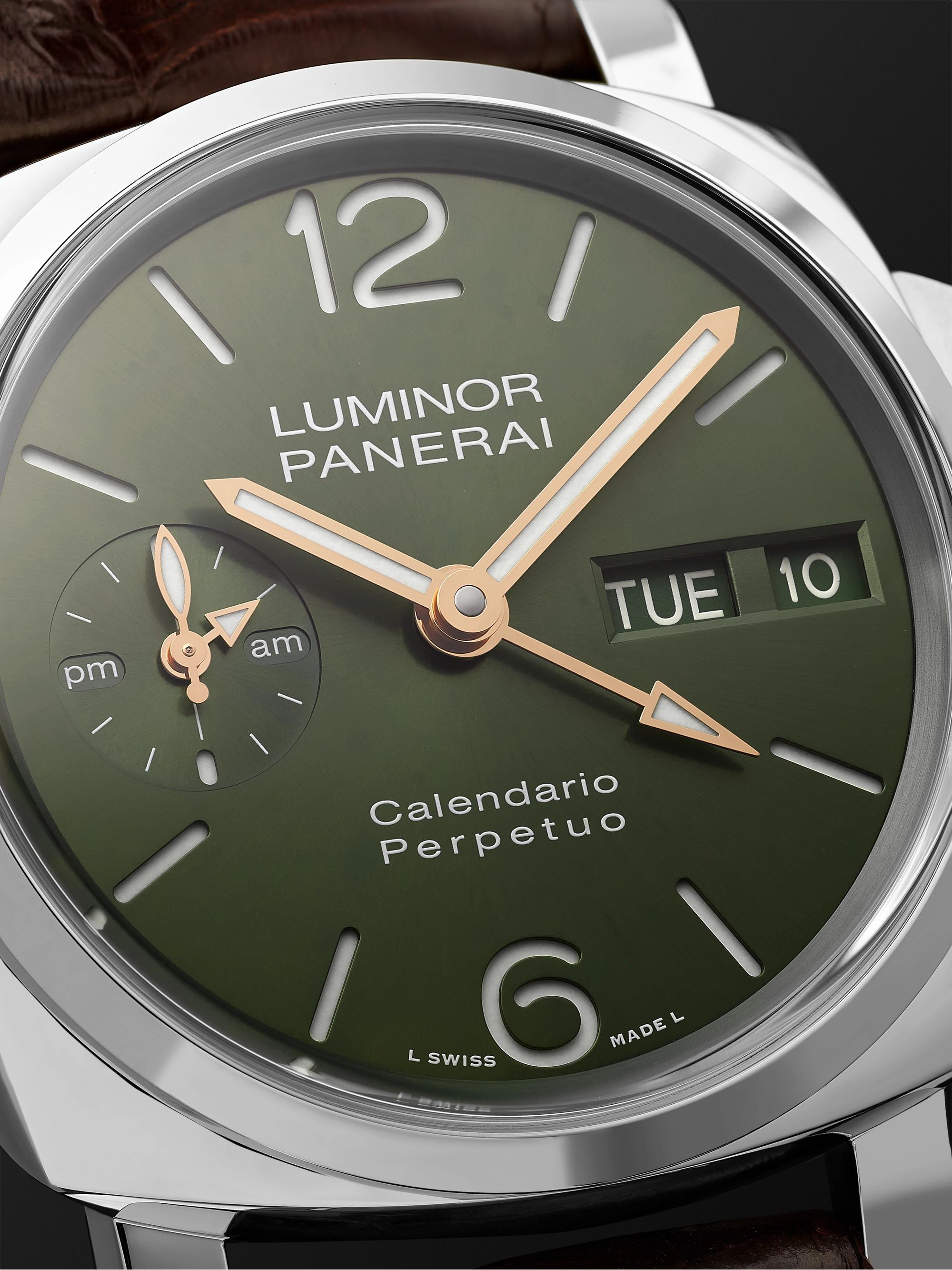PANERAI Luminor Perpetual Calendar Automatic 44mm Platinumtech and Alligator Watch, Ref. No. PAM00715