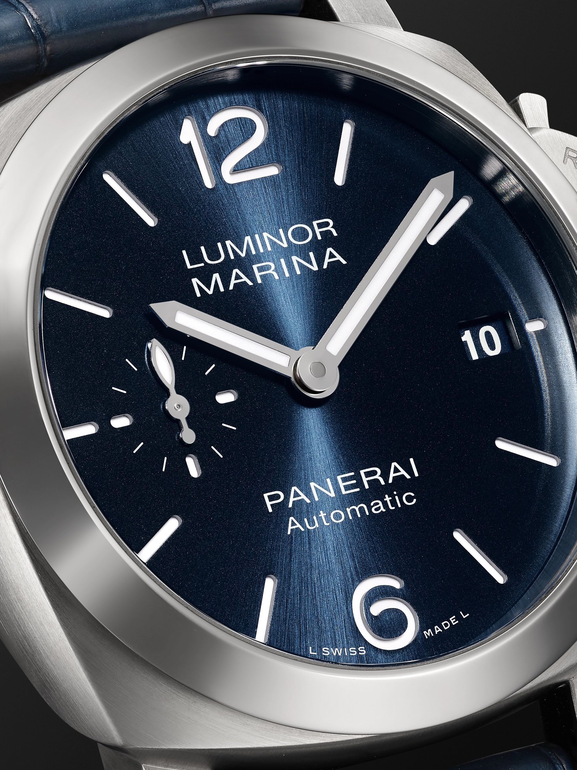 PANERAI Luminor Marina Quaranta Automatic 40mm Stainless Steel and Alligator Watch, Ref. No. PAM01270