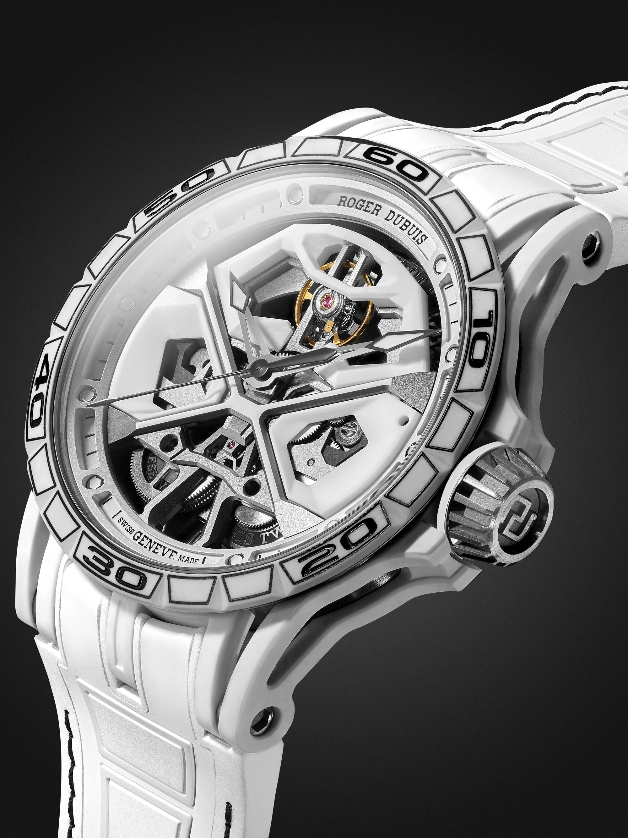 ROGER DUBUIS Excalibur Huracán Limited Edition Automatic Skeleton 45mm Ceramic Watch, Ref. No. EX0947