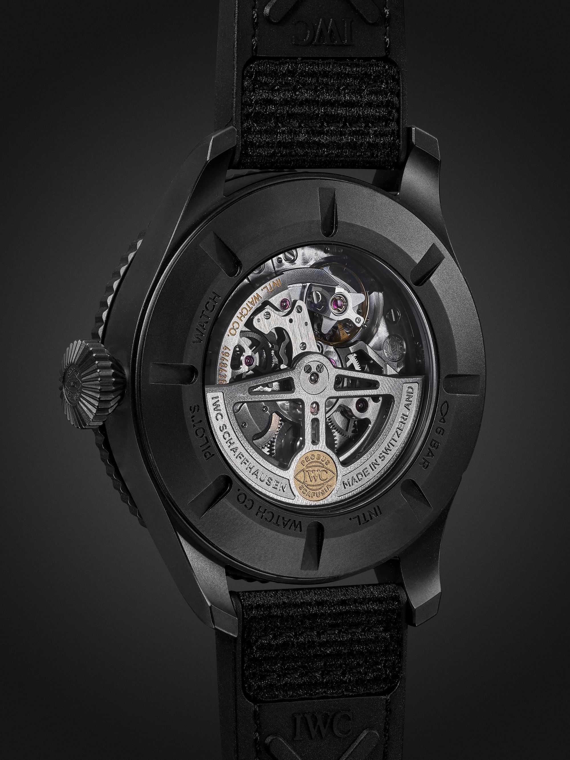 IWC SCHAFFHAUSEN Pilot's Watch Timezoner TOP GUN Limited Edition Automatic Ceratanium and Webbing Watch, Ref. No. IW395505