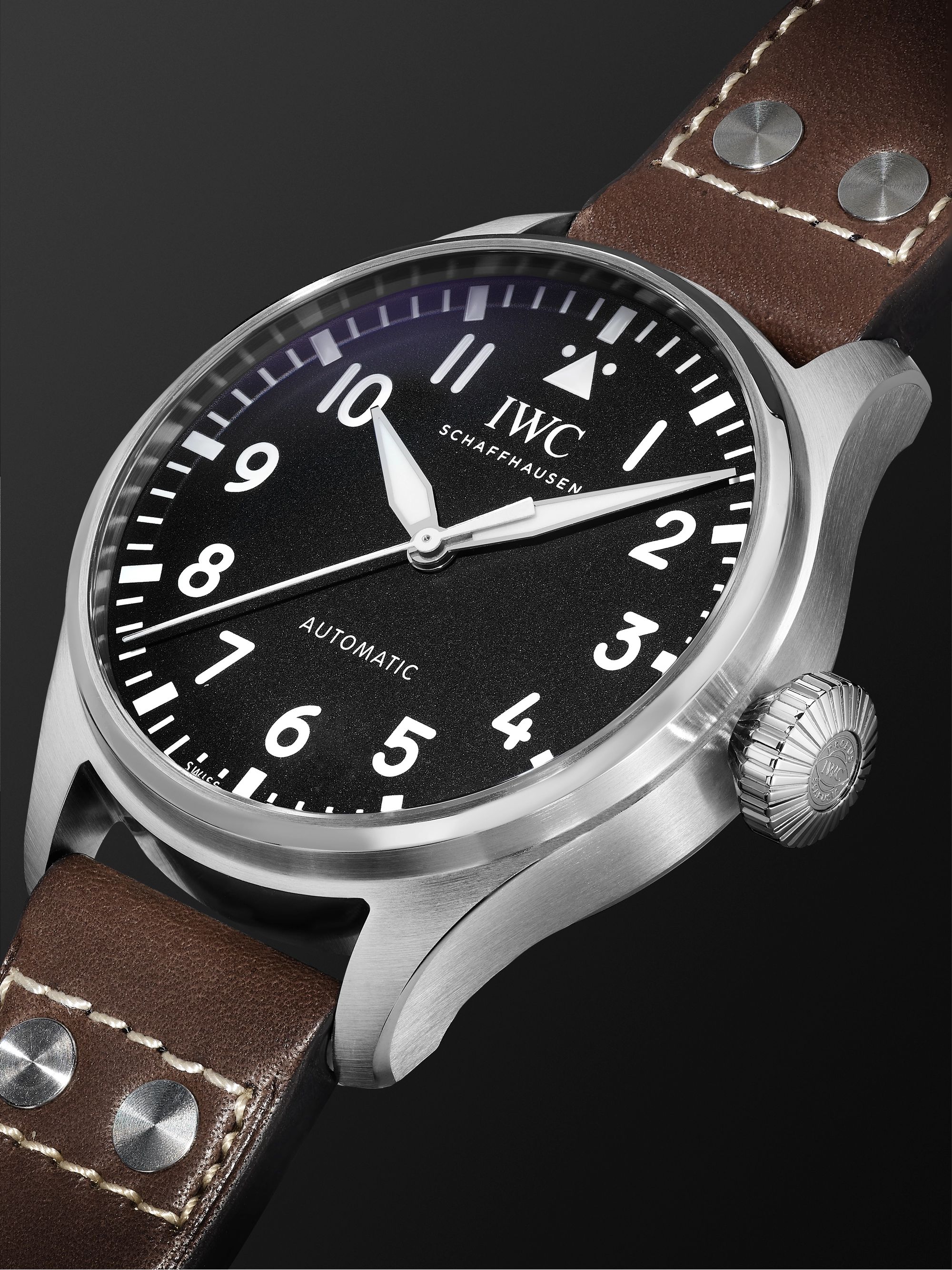 IWC SCHAFFHAUSEN Big Pilot's Automatic 43mm Stainless Steel and Leather Watch, Ref. No. IW329301