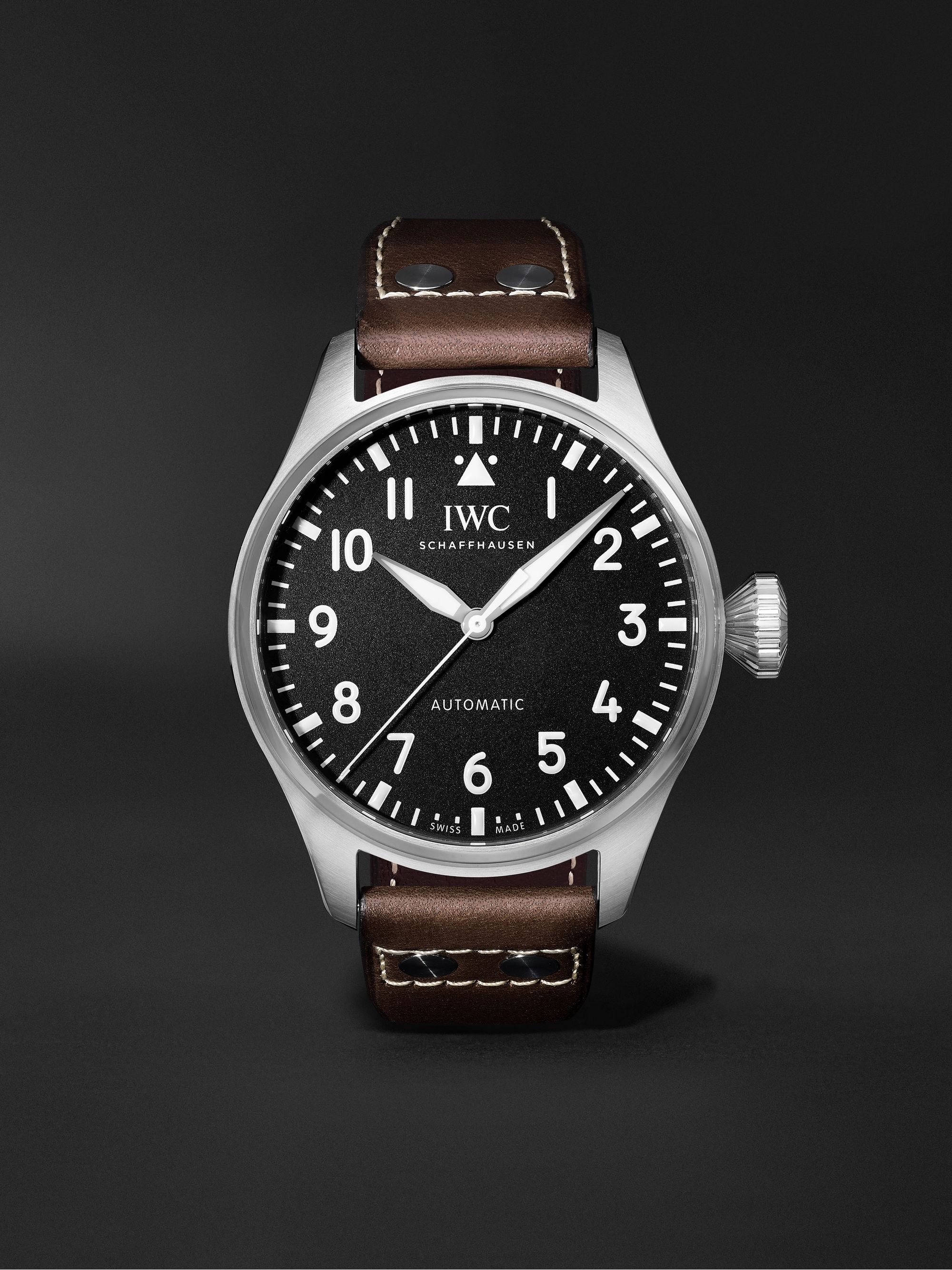 IWC SCHAFFHAUSEN Big Pilot's Automatic 43mm Stainless Steel and Leather Watch, Ref. No. IW329301