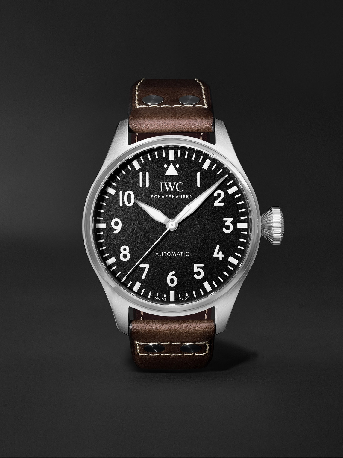 Big Pilot's Automatic 43mm Stainless Steel and Leather Watch, Ref. No. IW329301