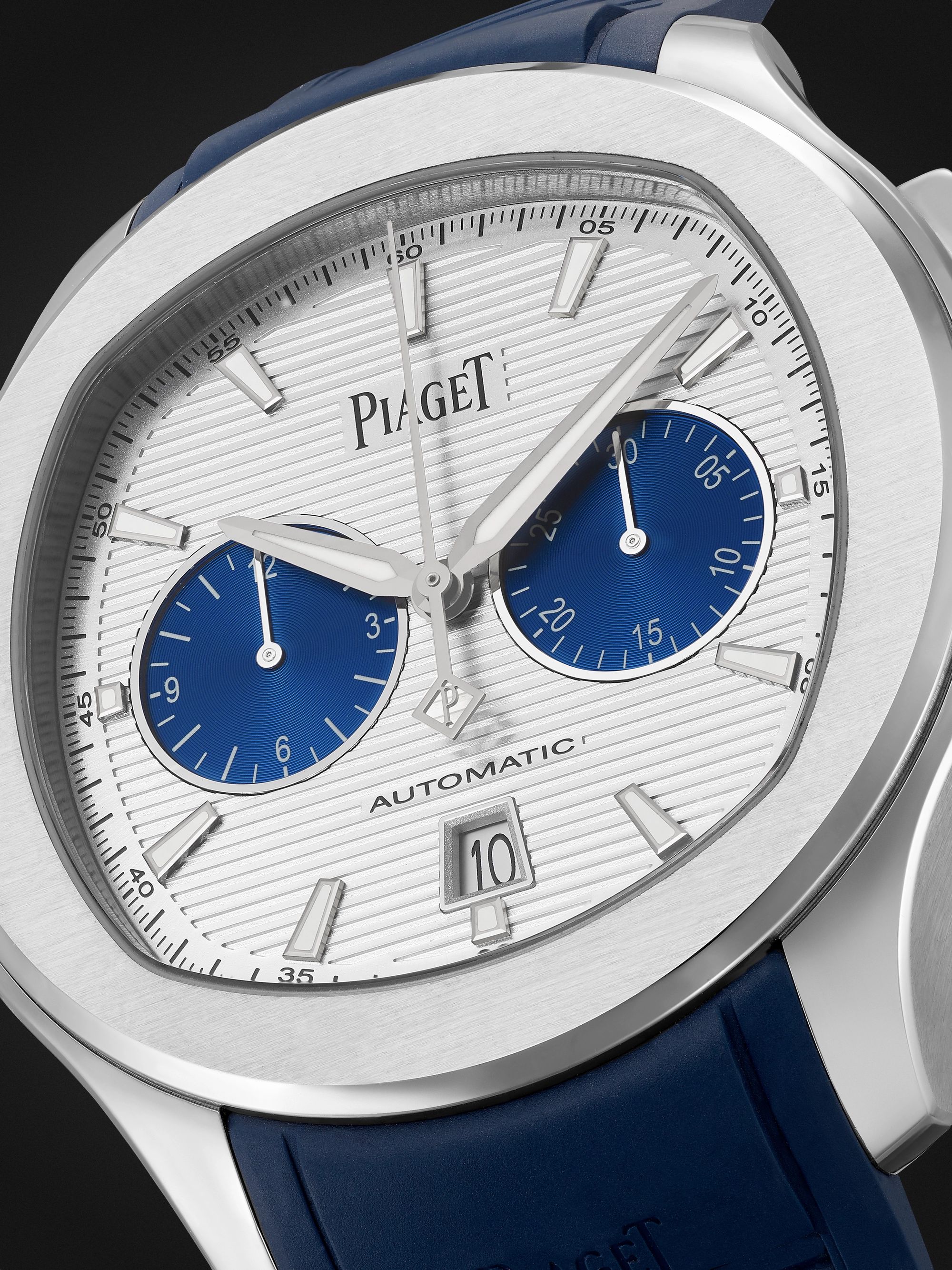PIAGET Polo Automatic Chronograph 42mm Stainless Steel and Rubber Watch, Ref. No. G0A46013