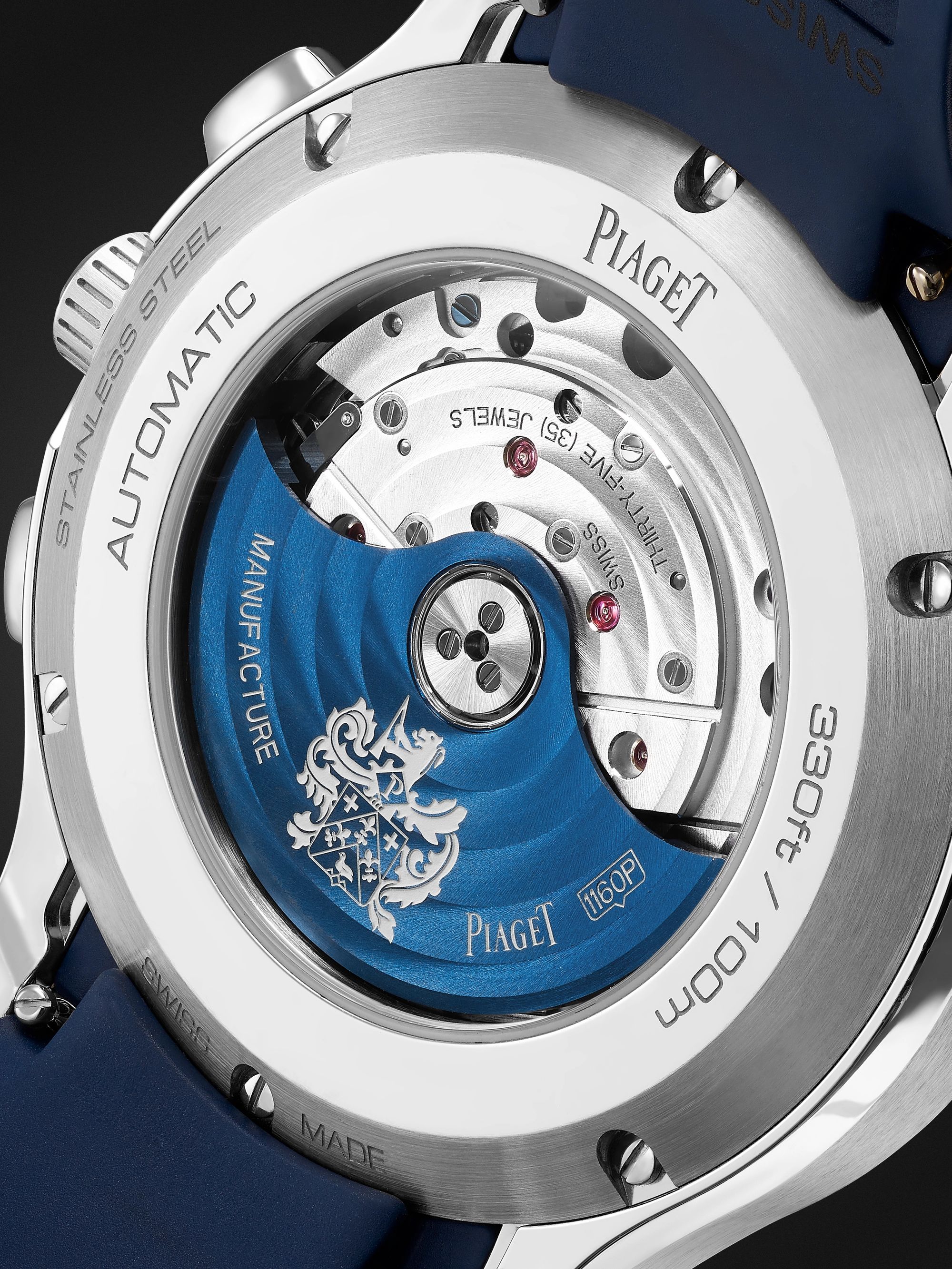 PIAGET Polo Automatic Chronograph 42mm Stainless Steel and Rubber Watch, Ref. No. G0A46013