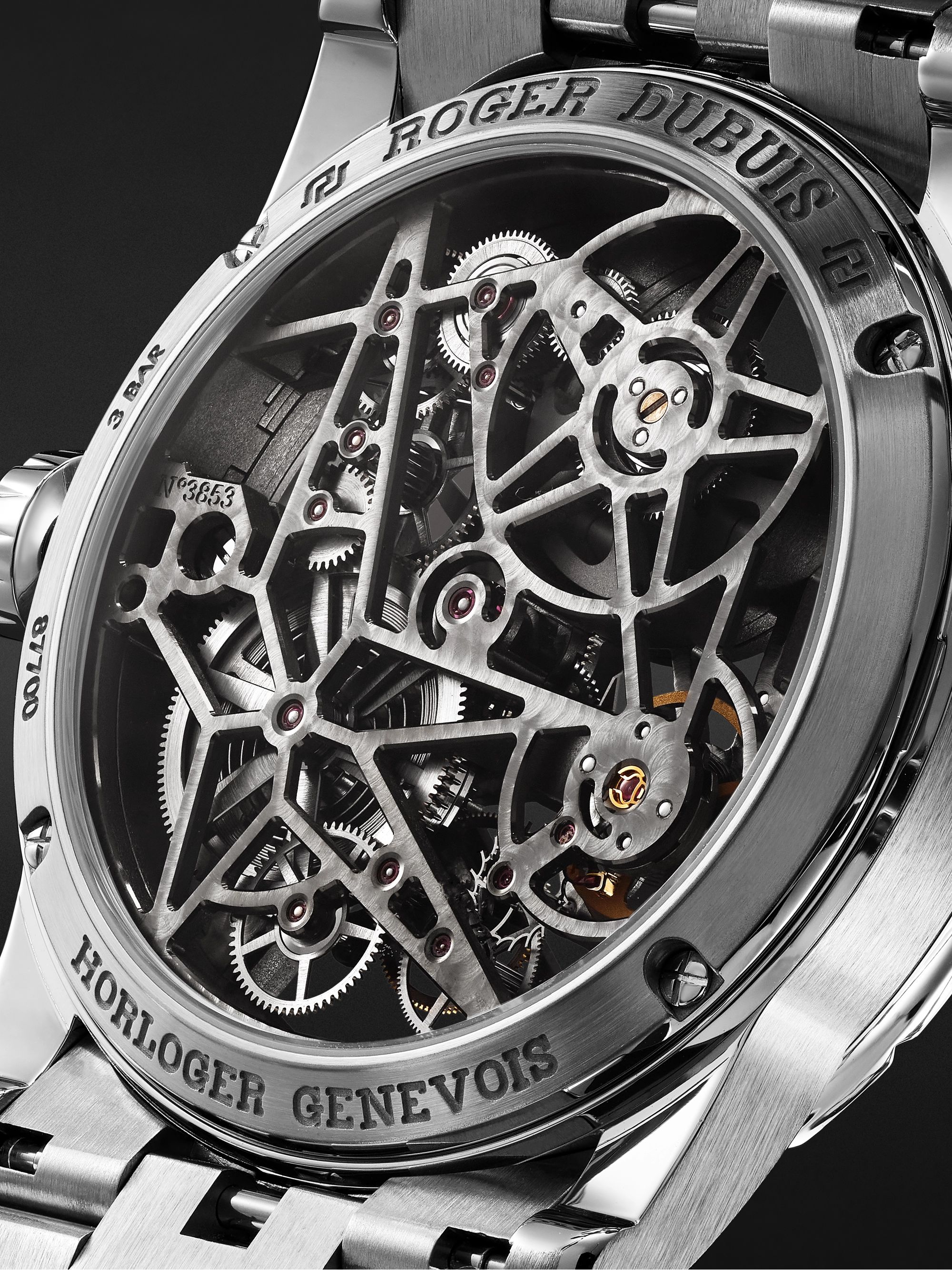 ROGER DUBUIS Excalibur Automatic Skeleton 42mm Stainless Steel Watch, Ref. No. EX0793