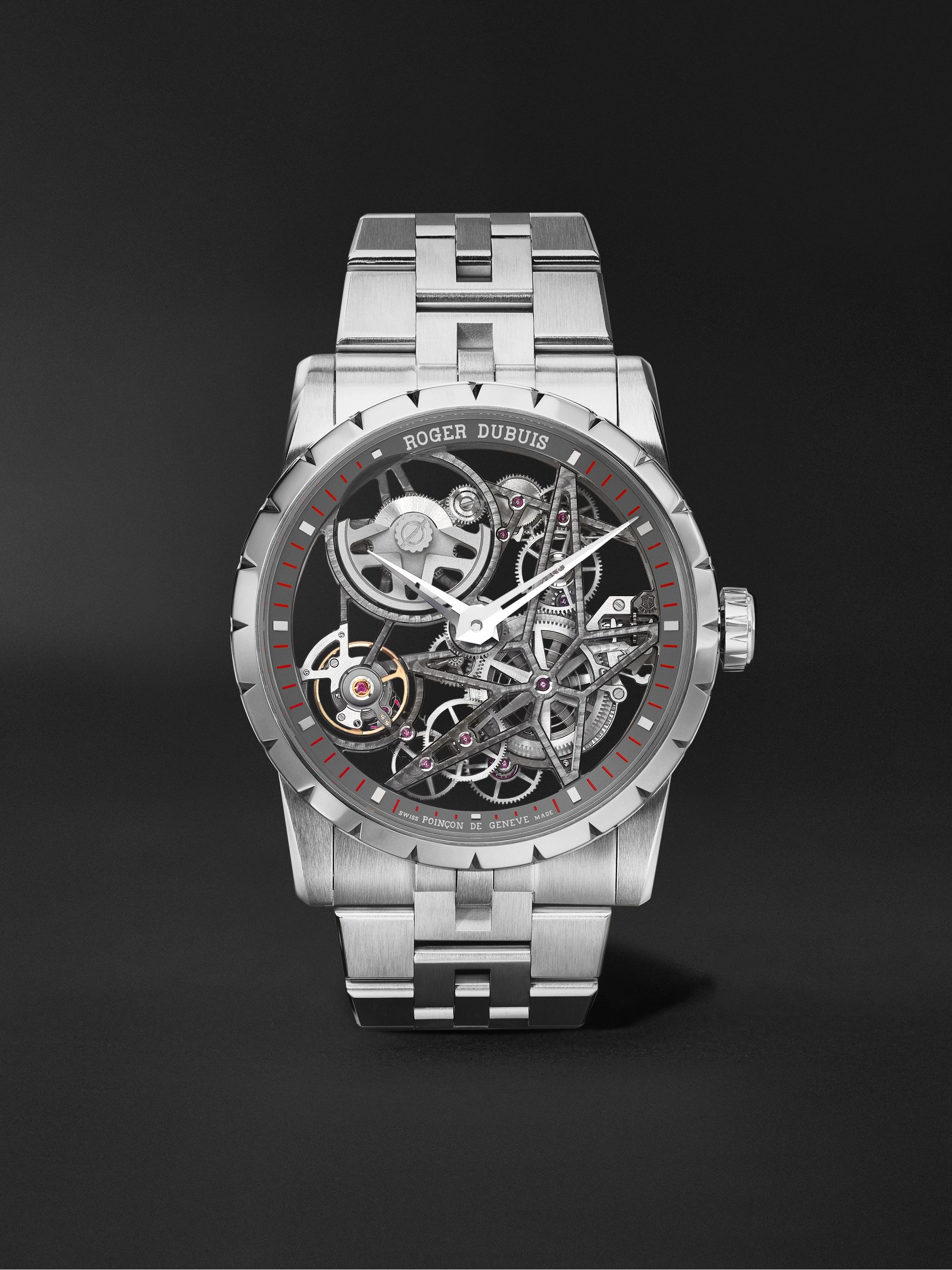 ROGER DUBUIS Excalibur Automatic Skeleton 42mm Stainless Steel Watch, Ref. No. EX0793