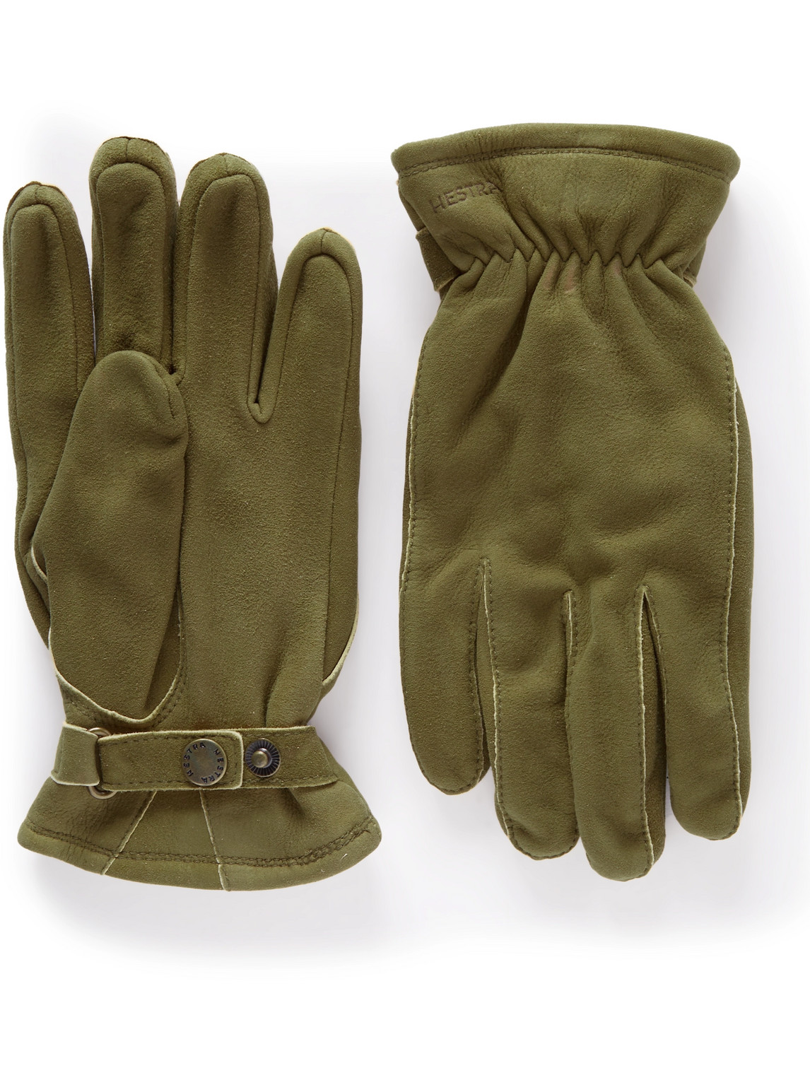 Hestra Torgil Suede Gloves In Green
