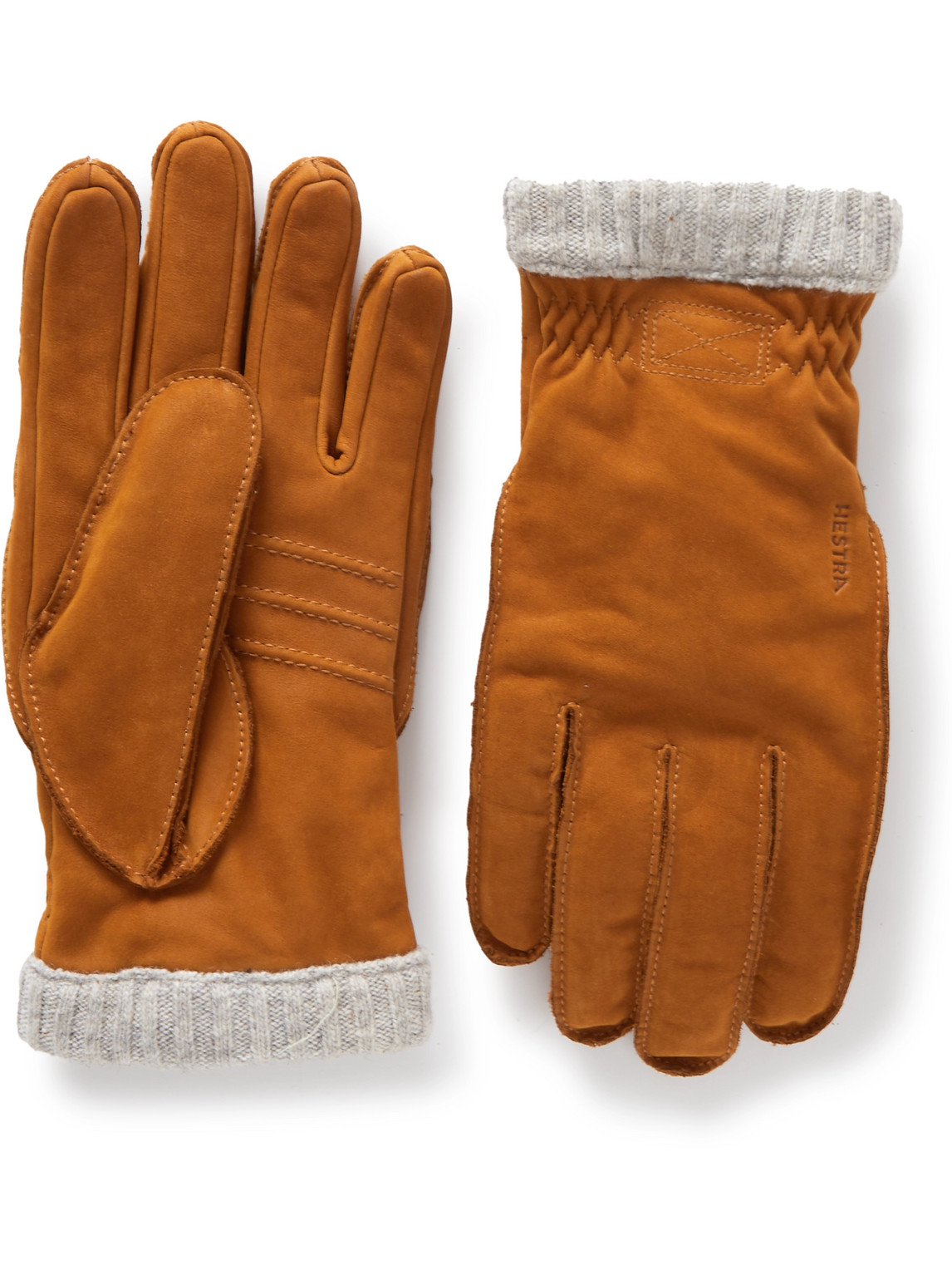 Hestra Primaloft Fleece-lined Full-grain Leather Gloves In Cork
