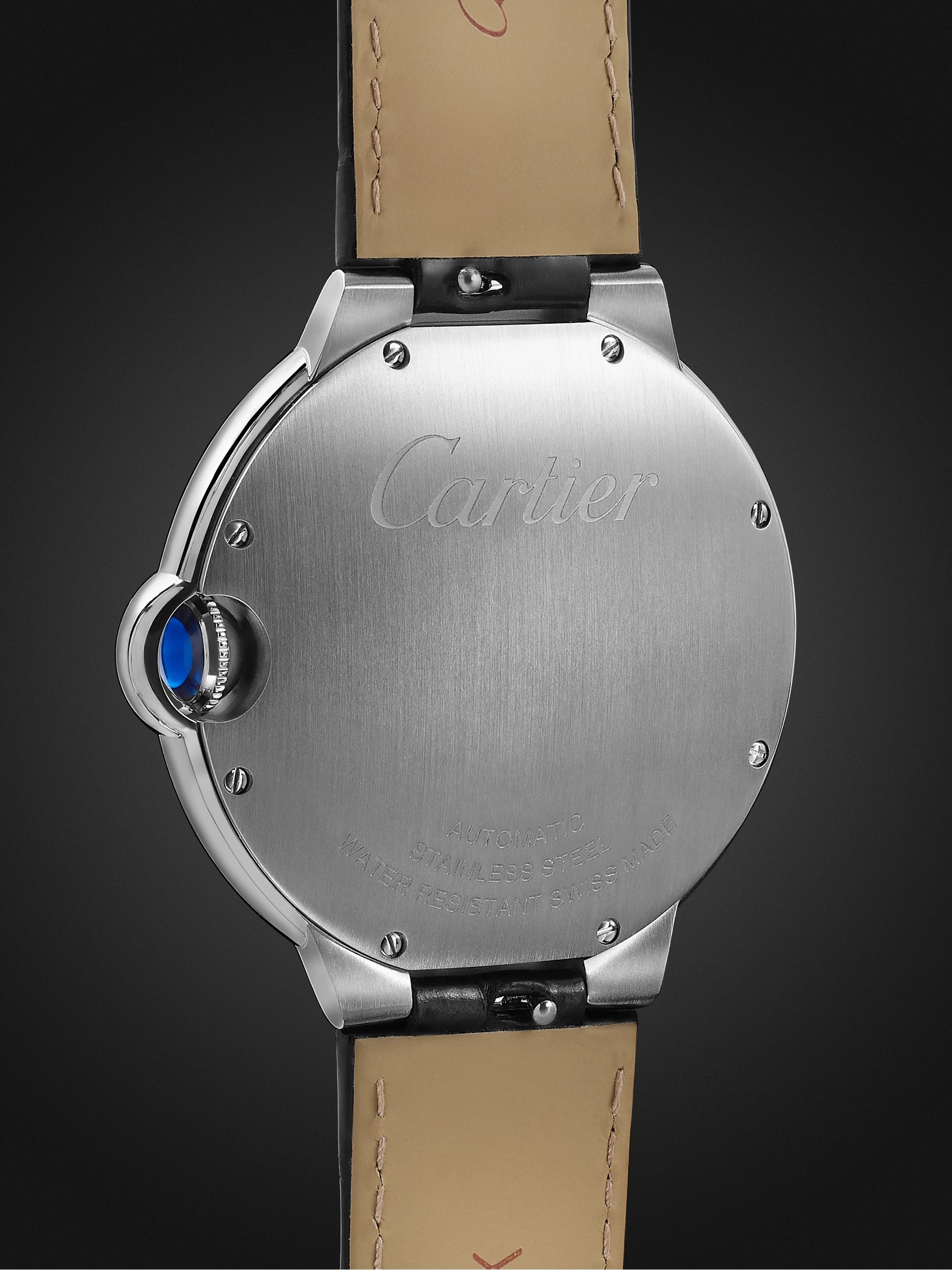 CARTIER Ballon Bleu de Cartier Automatic 40mm Stainless Steel and Alligator Watch, Ref. No. WSBB0039