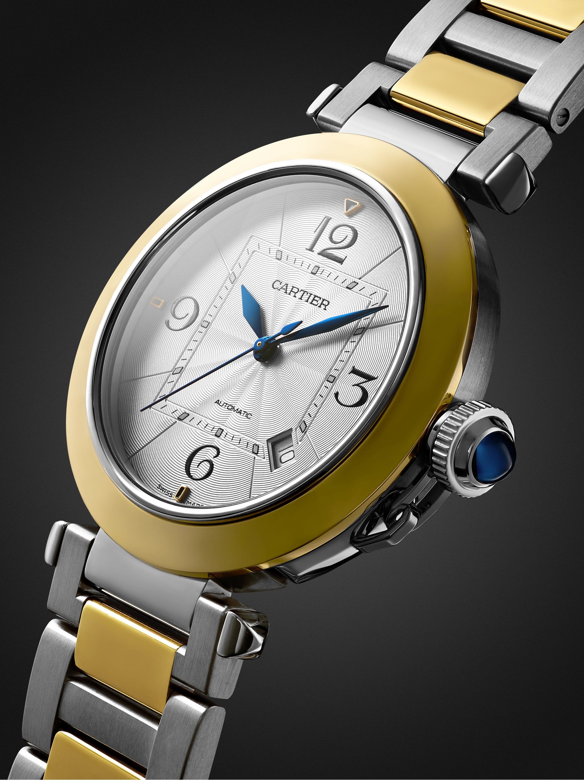 CARTIER Pasha de Cartier Automatic 41mm Stainless Steel and 18-Karat Gold Watch, Ref. No. W2PA0009
