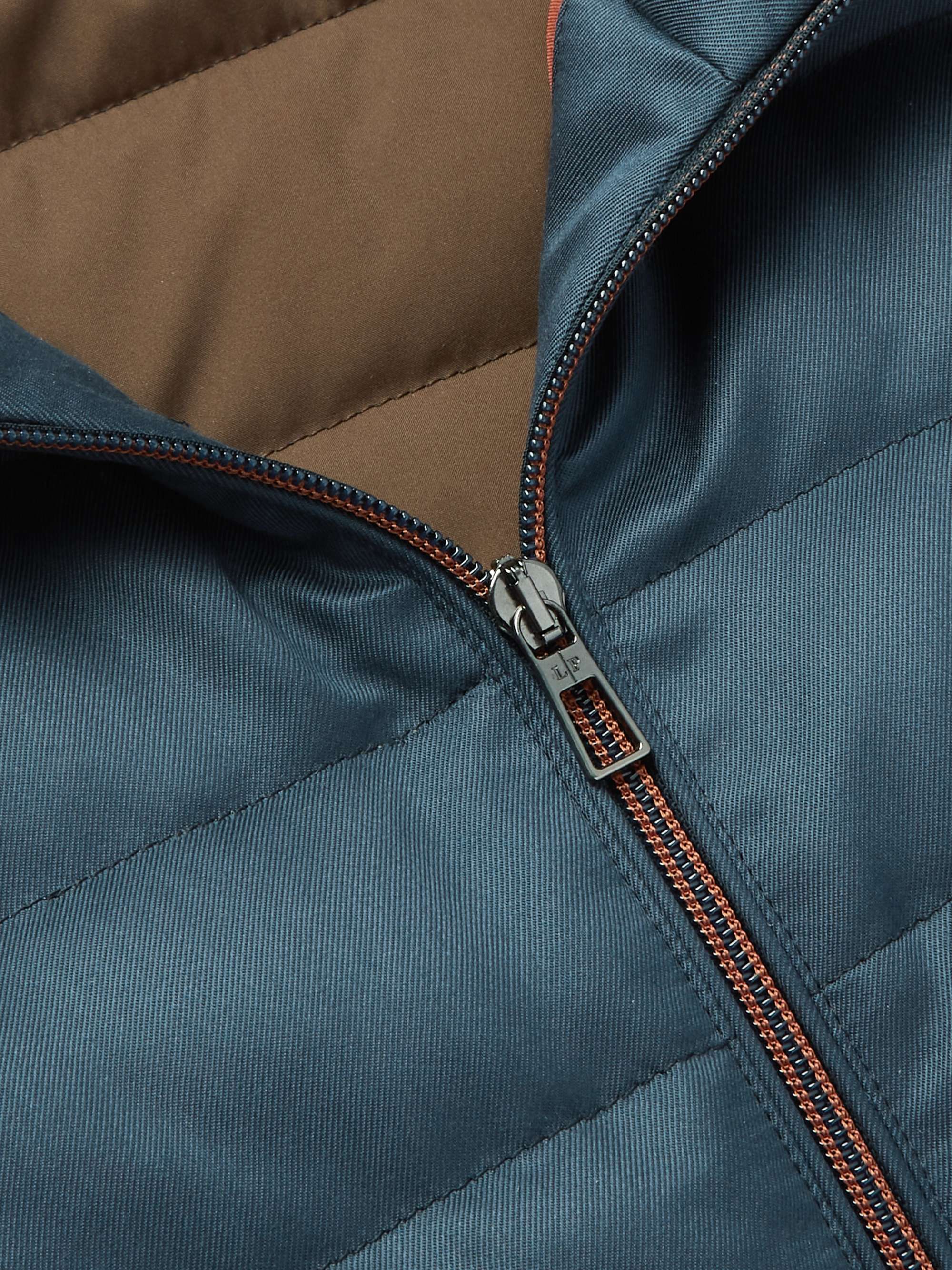 LORO PIANA Gateway Quilted Silk-Twill Hooded Down Jacket