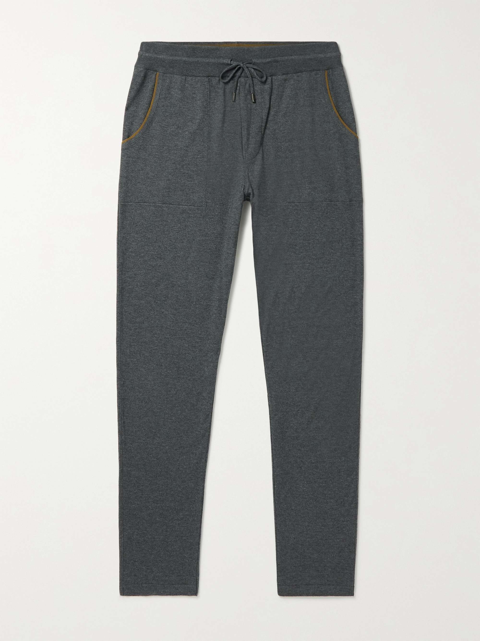 LORO PIANA Tapered Cashmere and Cotton-Blend Sweatpants