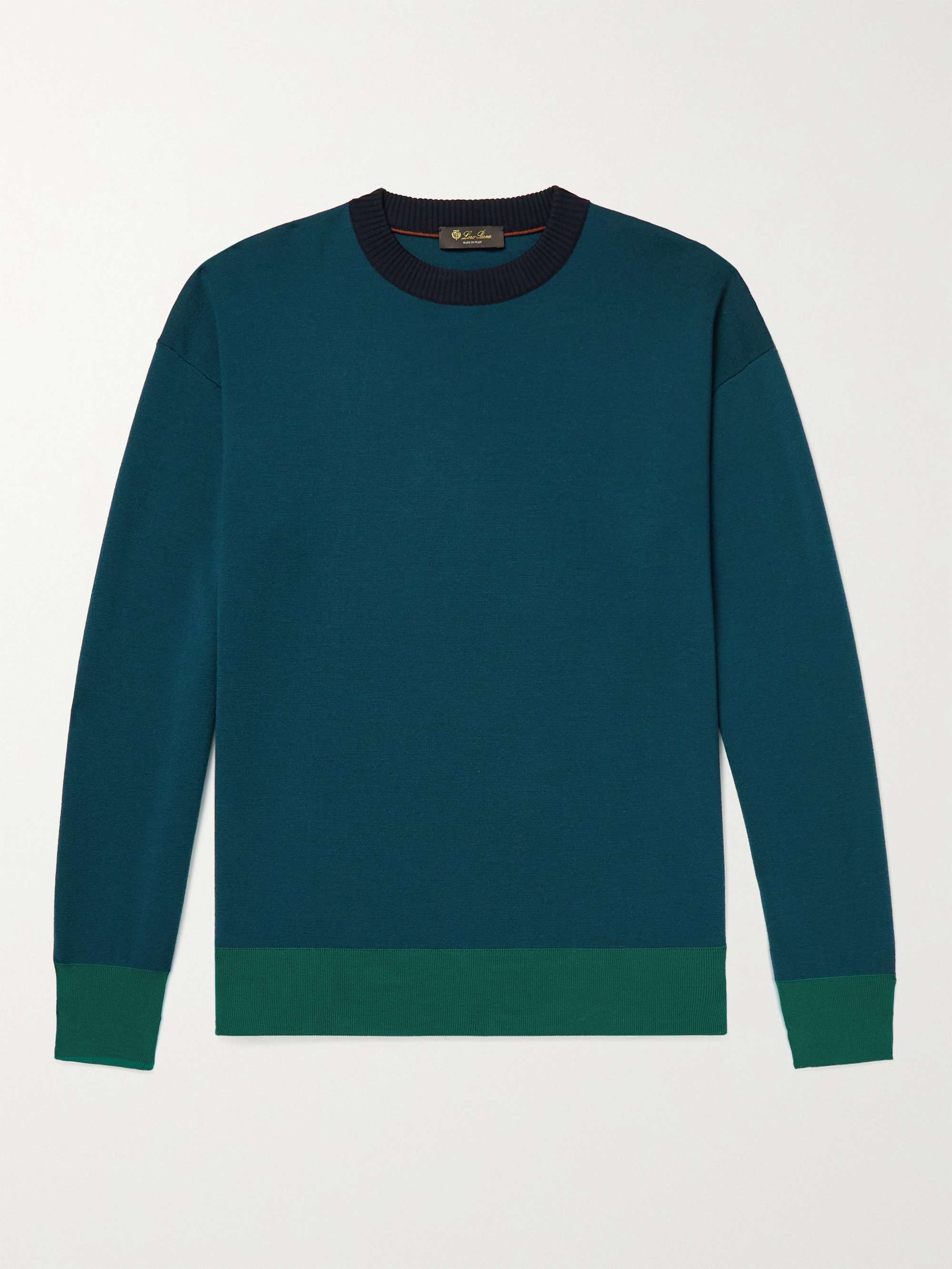 LORO PIANA Colour-Block Virgin Wool Sweater