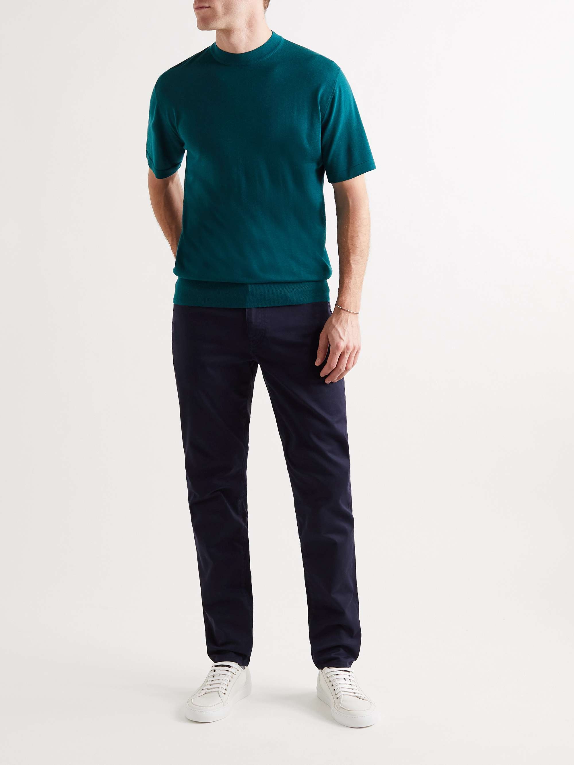 Teal Cashmere and Silk-Blend T-Shirt | LORO PIANA | MR PORTER