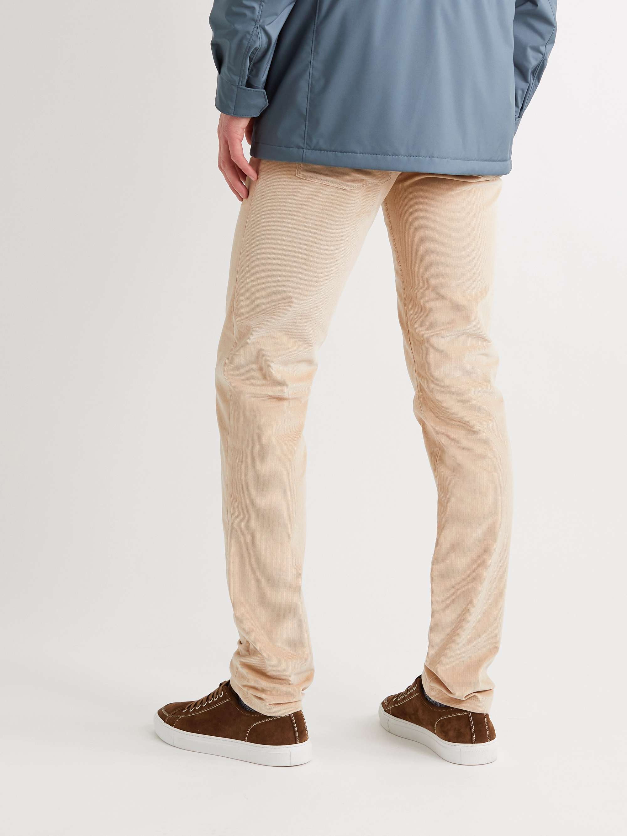 LORO PIANA Slim-Fit Stretch-Cotton Corduroy Trousers