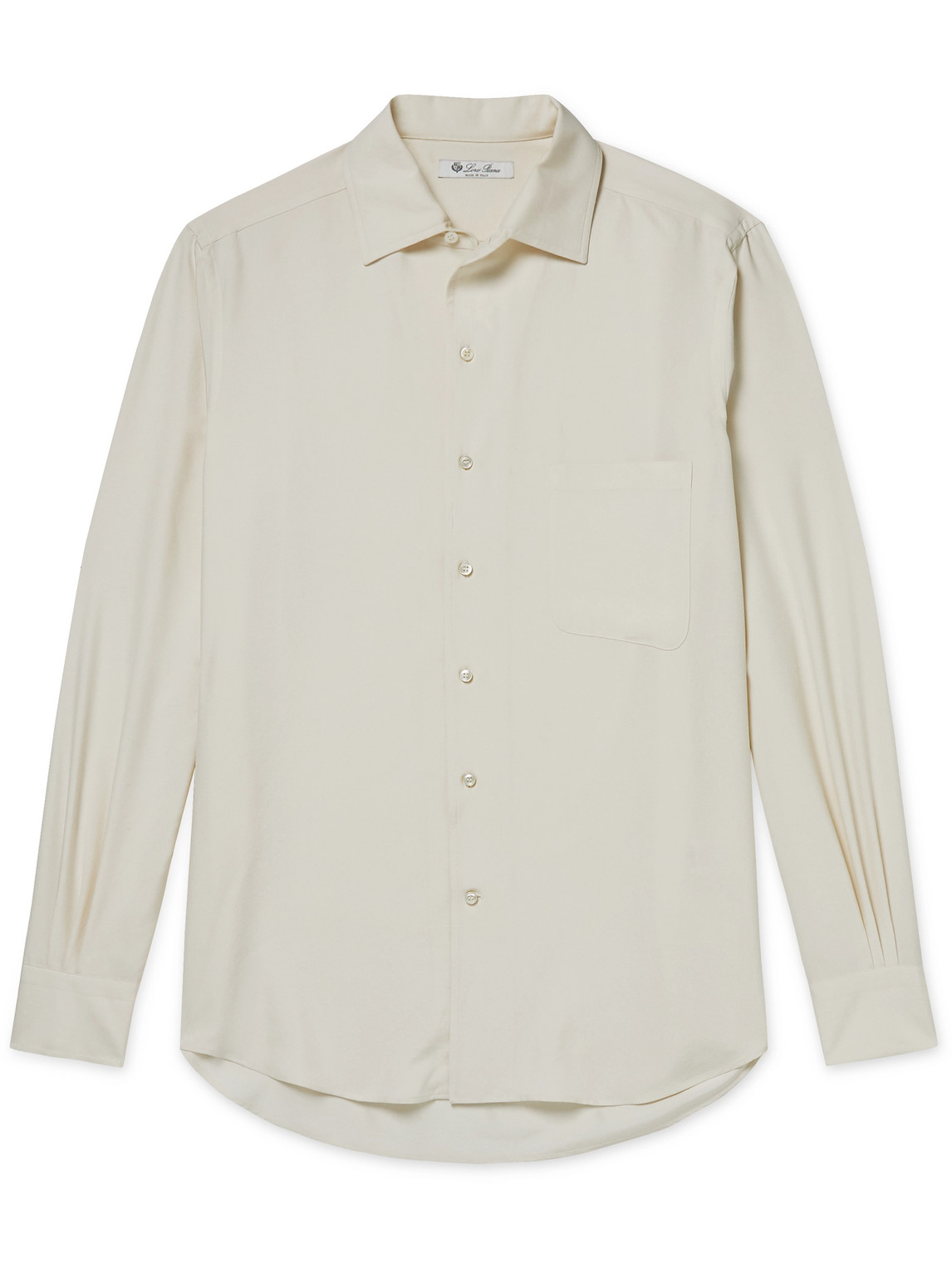 Andre Garment-Dyed Silk Shirt