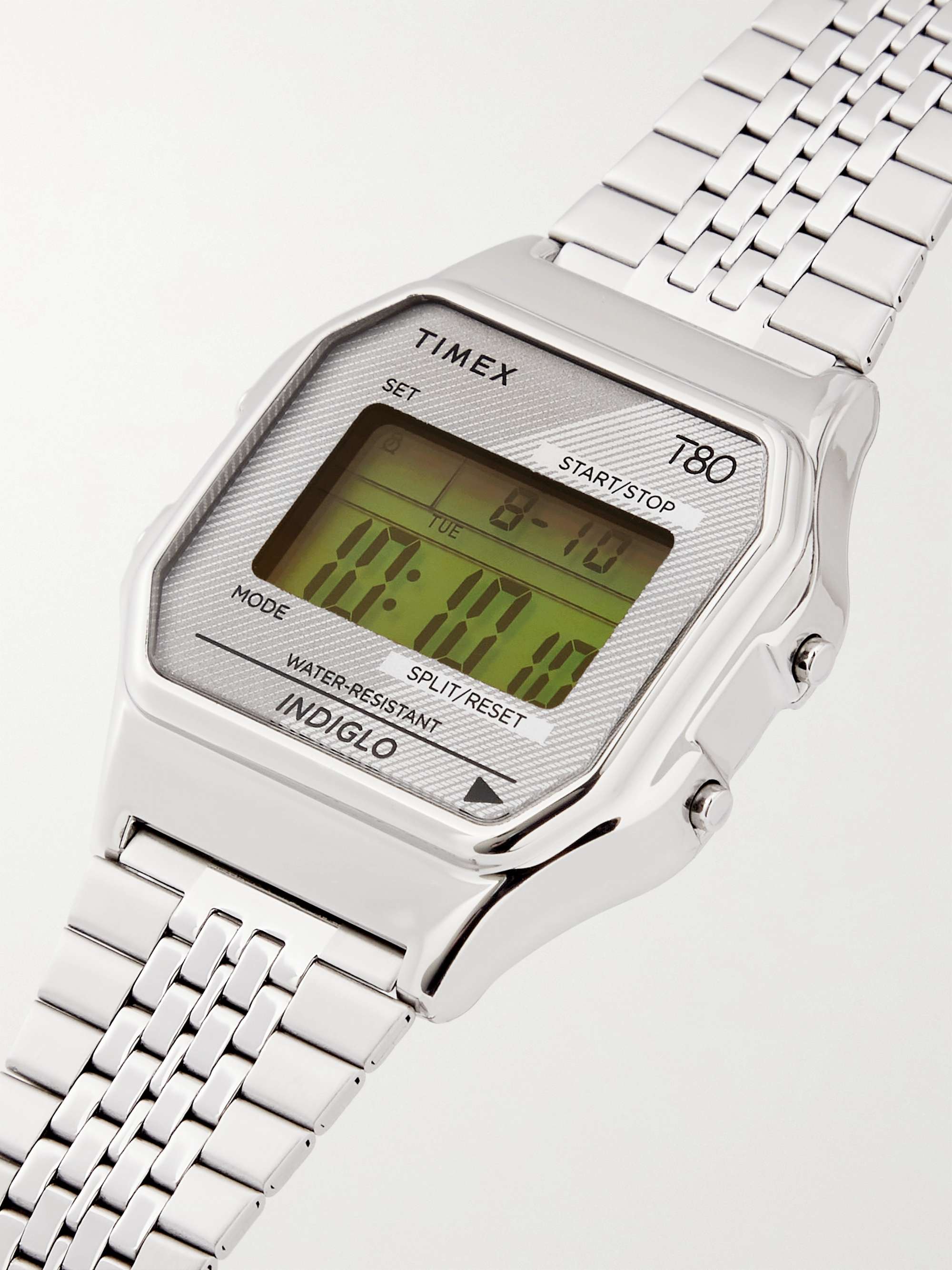 TIMEX T80 34mm Stainless Steel Digital Watch