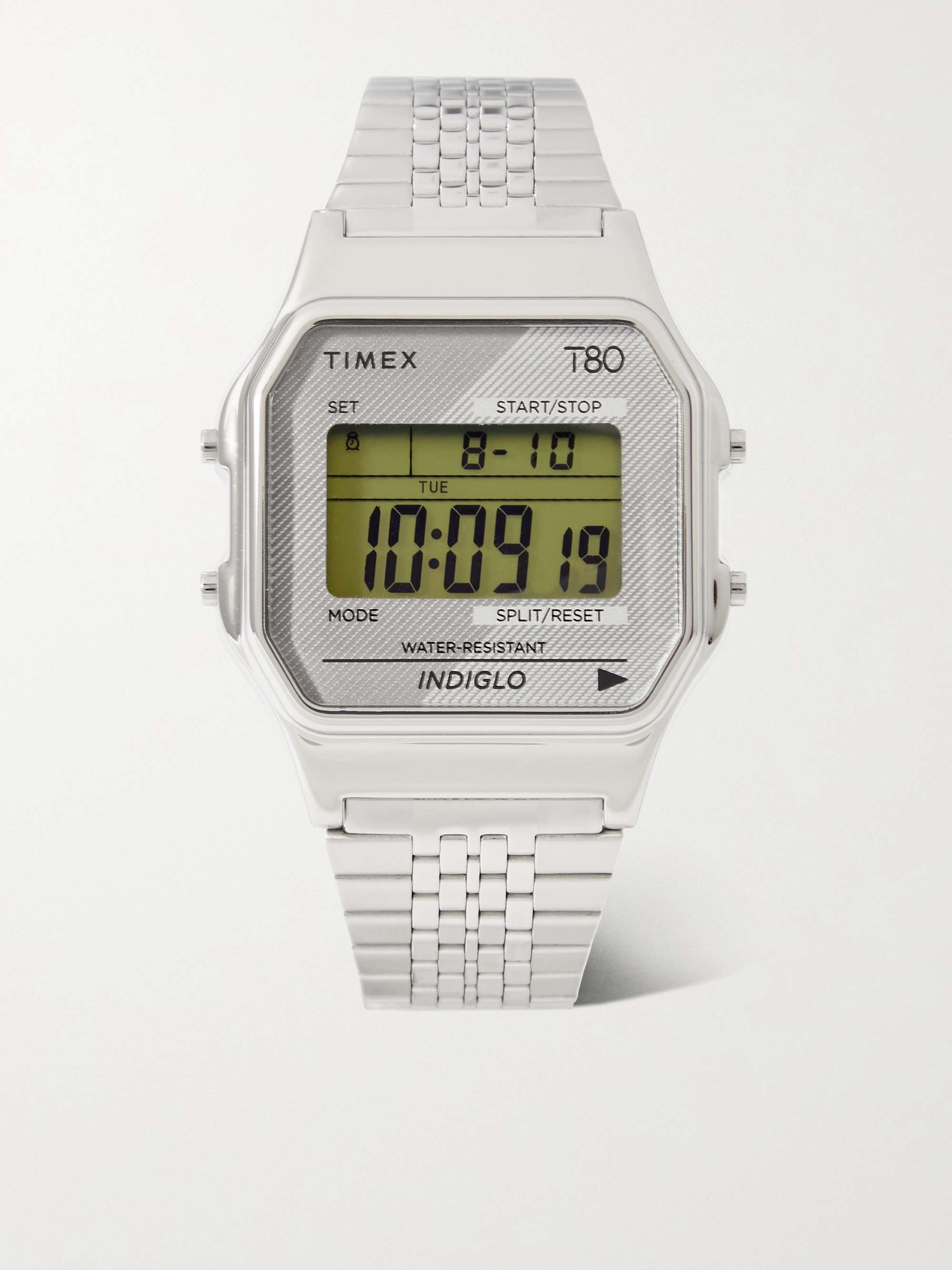 TIMEX T80 34mm Stainless Steel Digital Watch