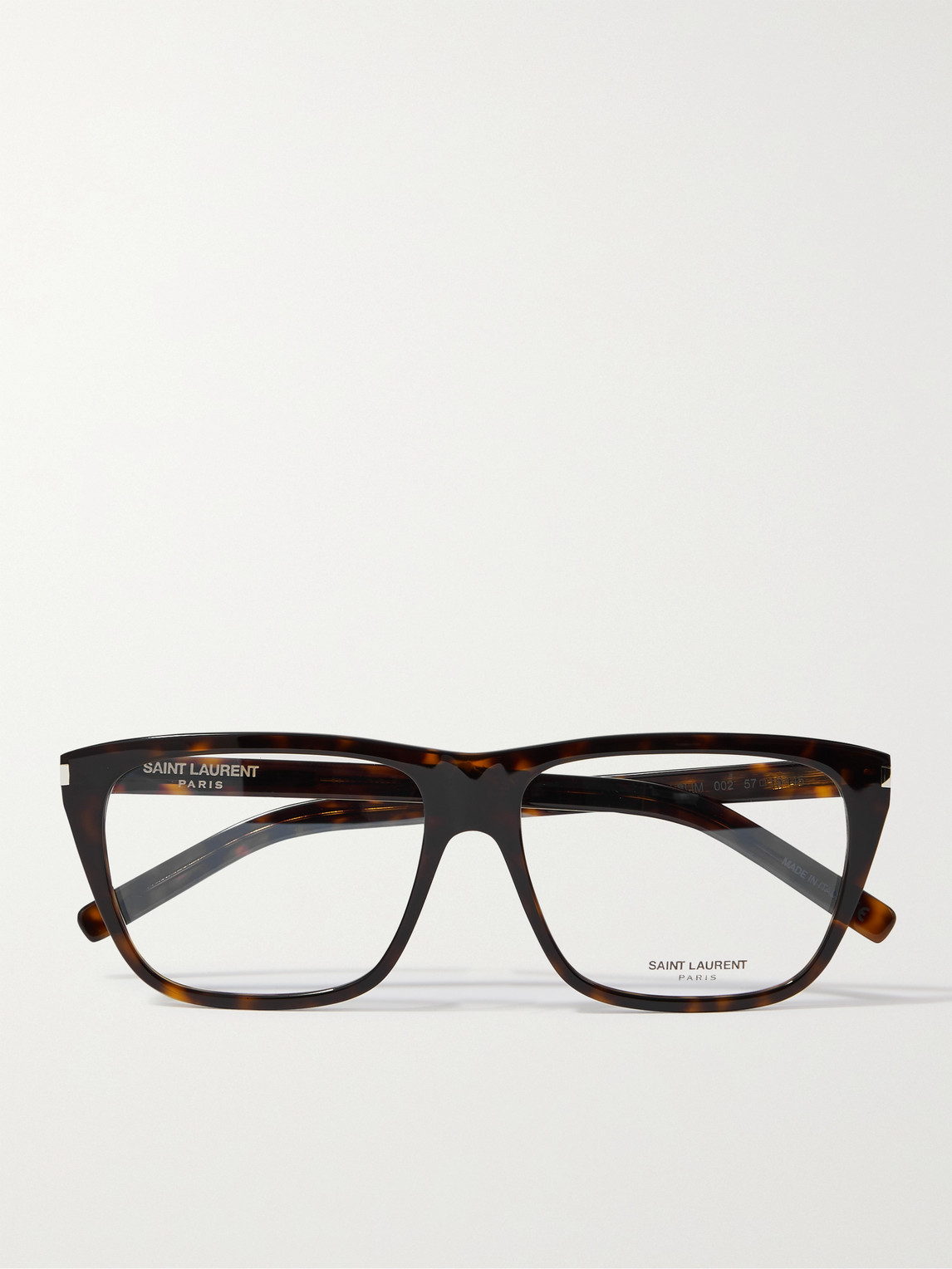 Saint Laurent Square-frame Tortoiseshell Acetate Optical Glasses In Brown