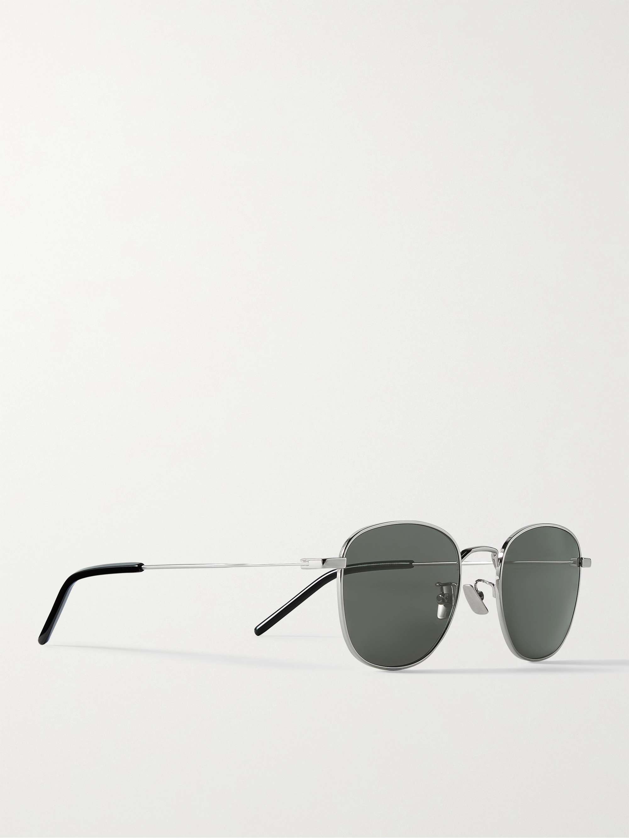 SAINT LAURENT EYEWEAR D-Frame Silver-Tone Sunglasses