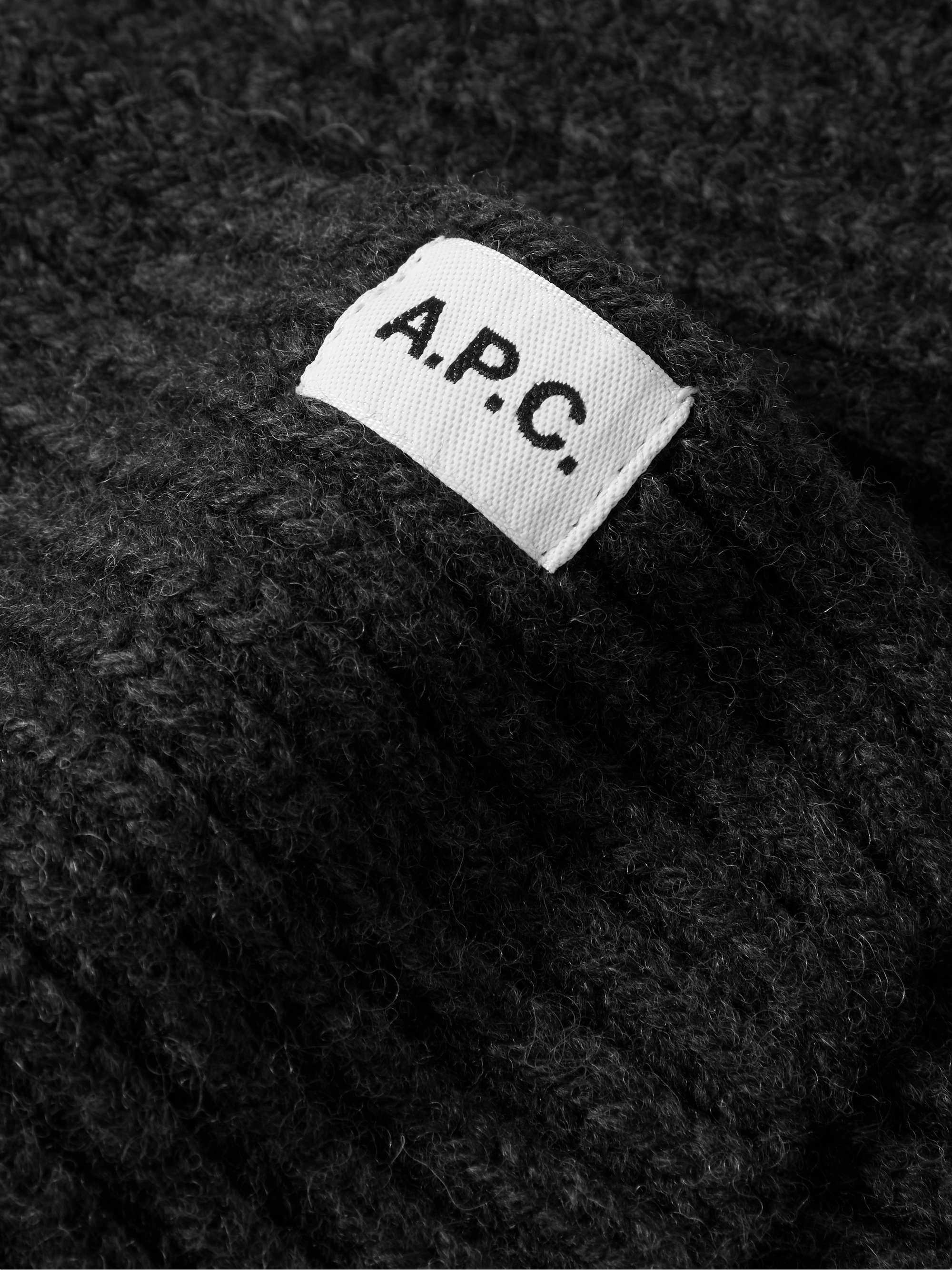 A.P.C. Ribbed Wool and Cashmere-Blend Scarf