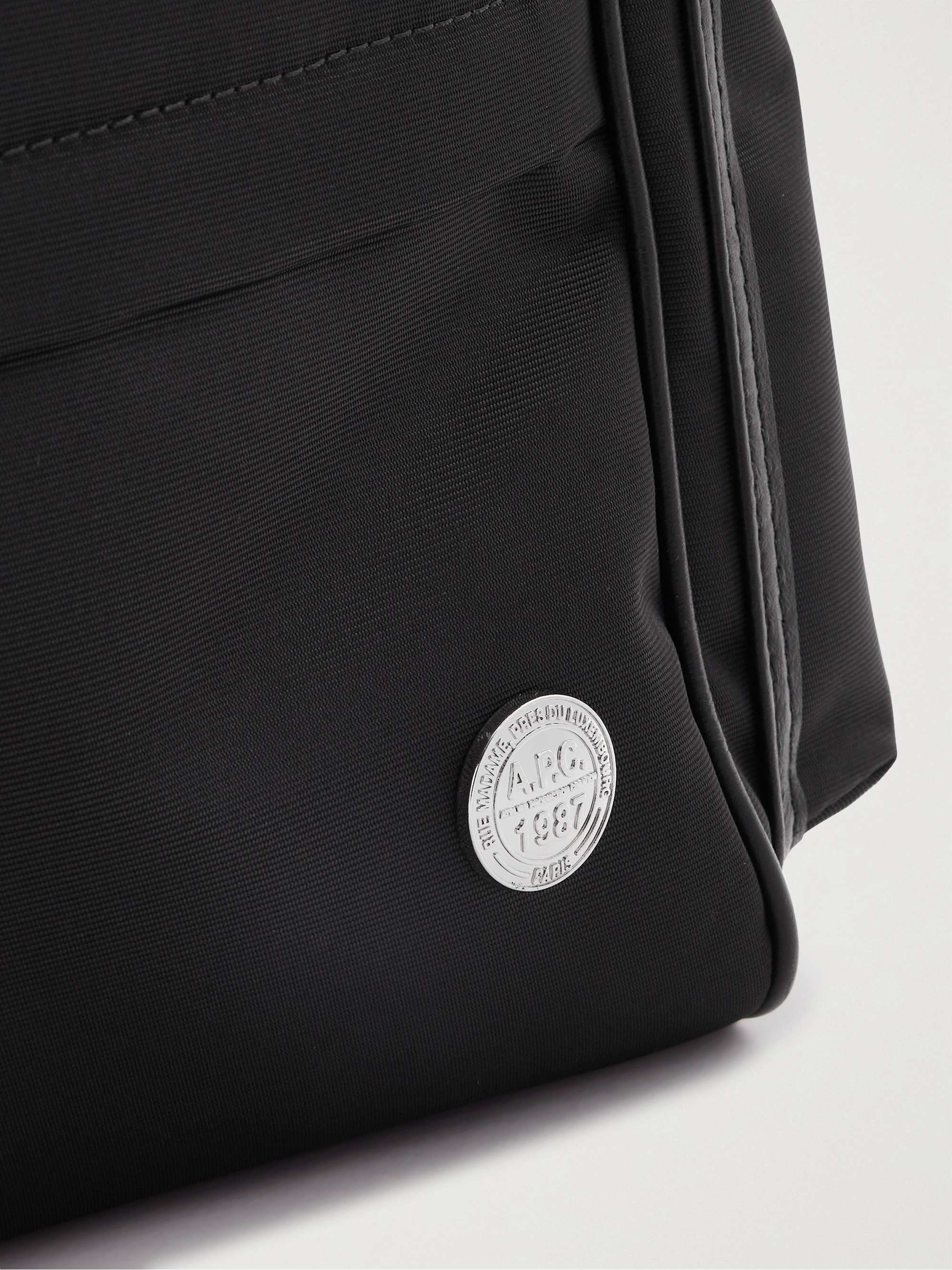 A.P.C. Logo-Detailed Leather-Trimmed Ottoman Backpack