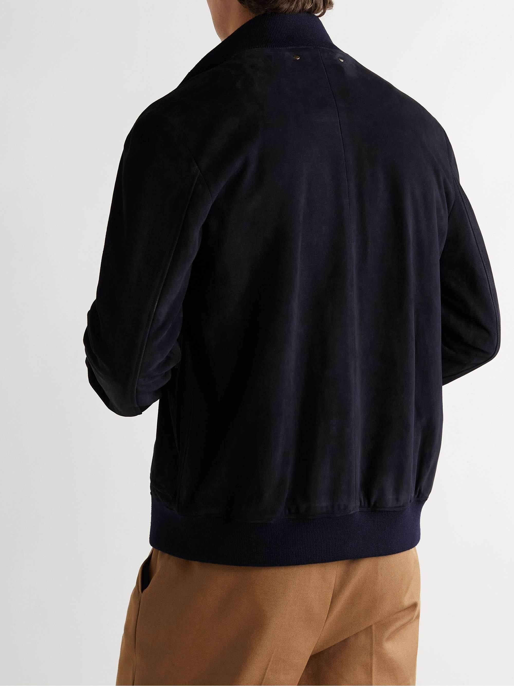 PAUL SMITH Suede Bomber Jacket