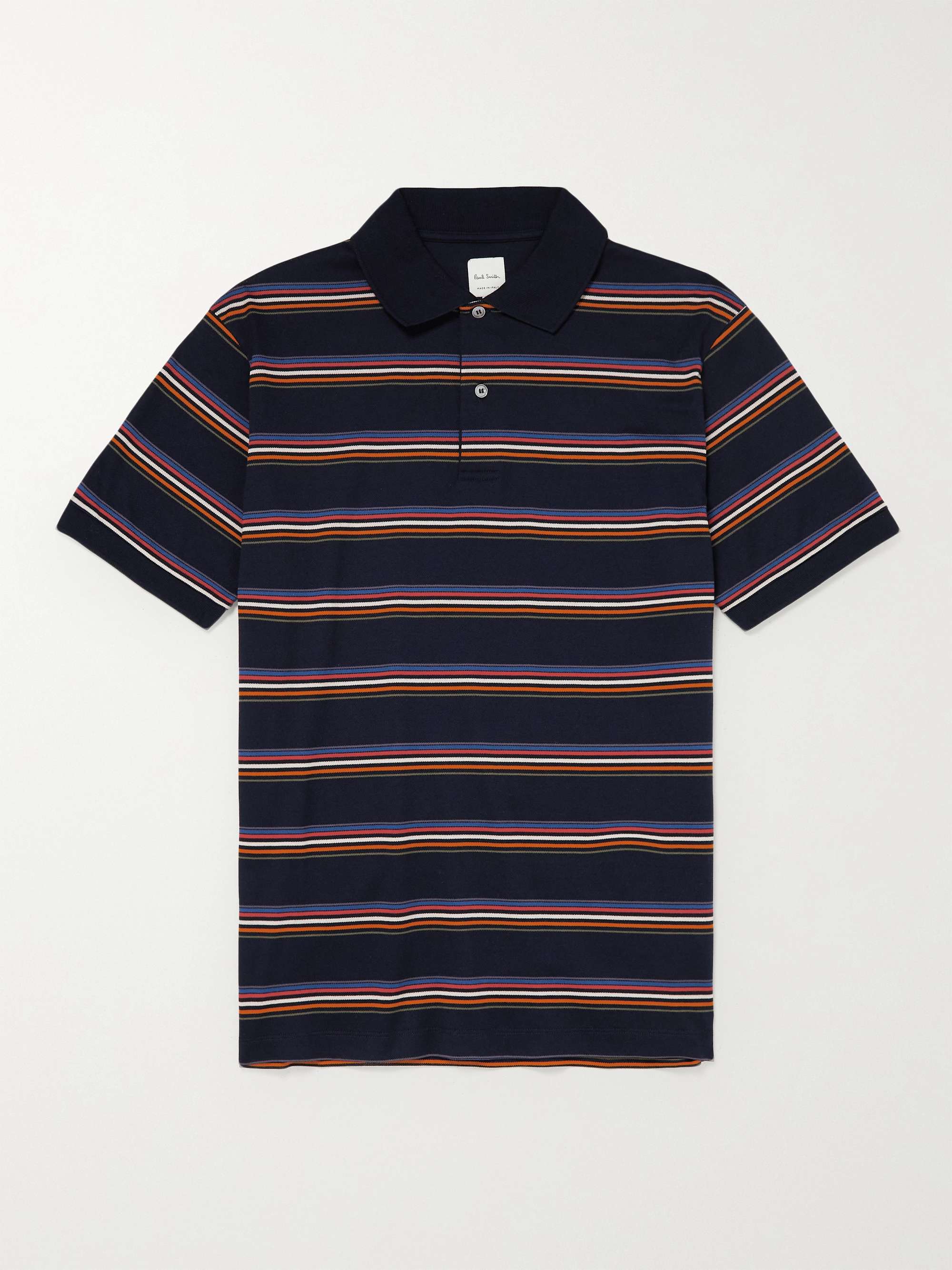 PAUL SMITH Striped Cotton Polo Shirt